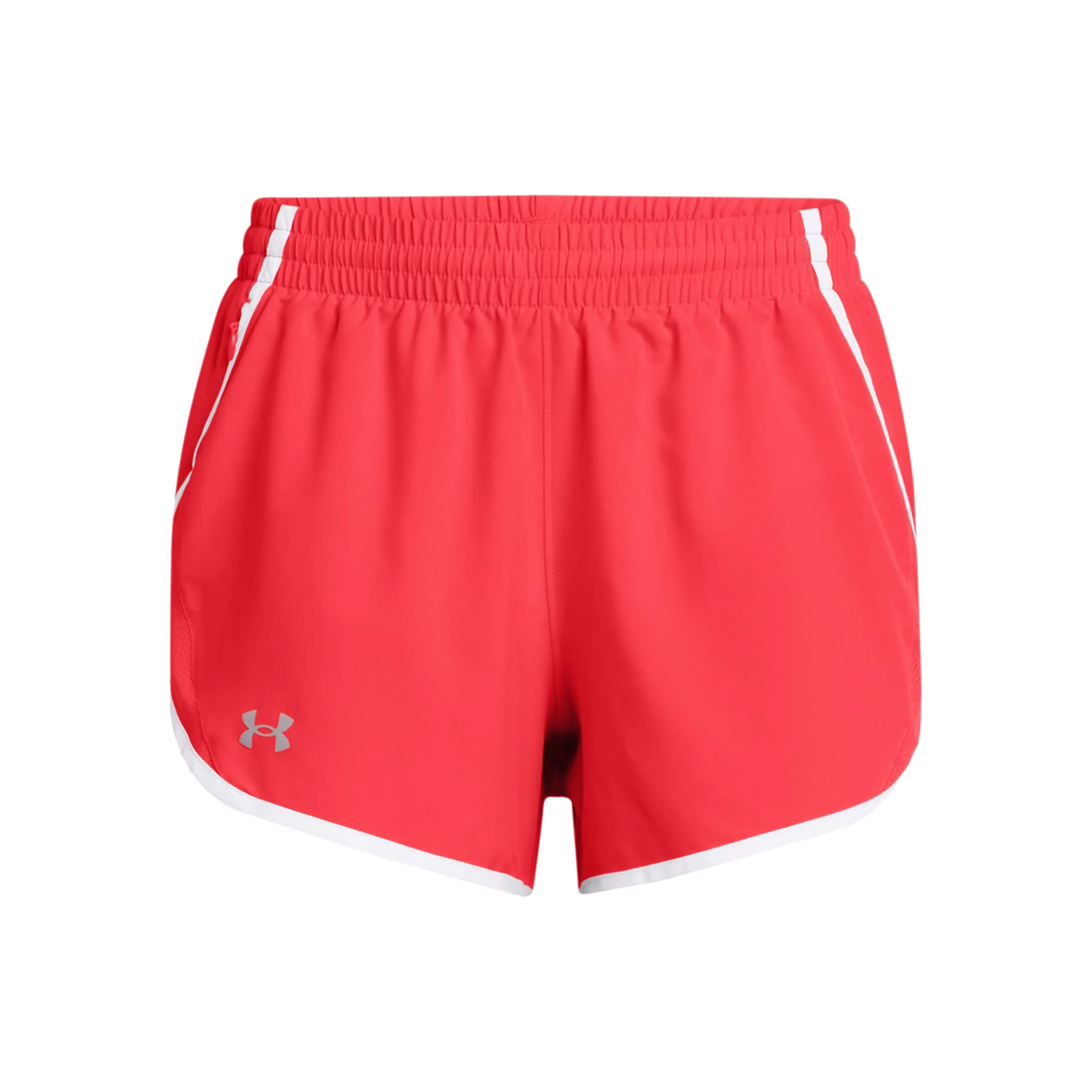 Fly By 3in Short de running Femmes - rouge, blanc
