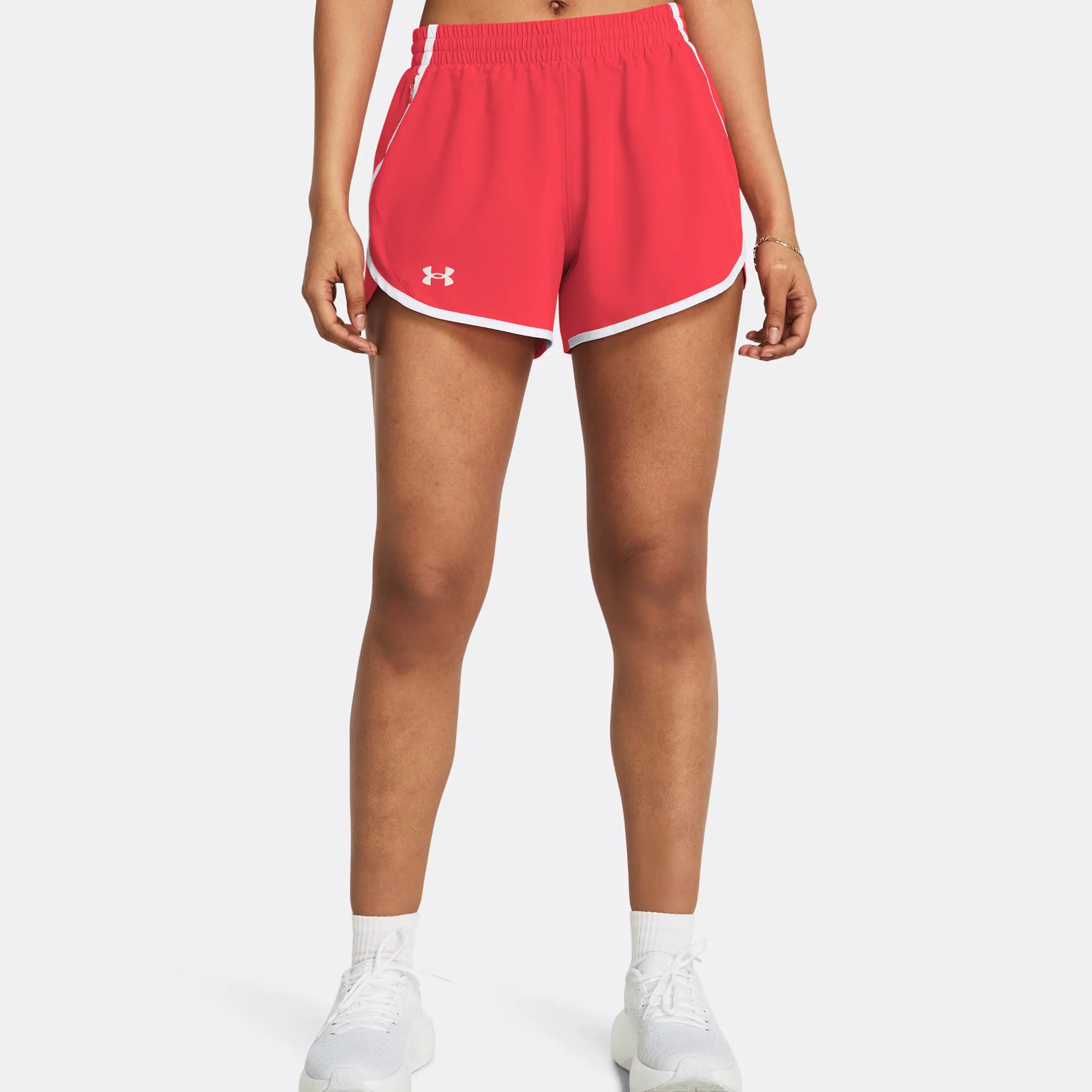 Fly By 3in Short de running Femmes - rouge, blanc - Image 3