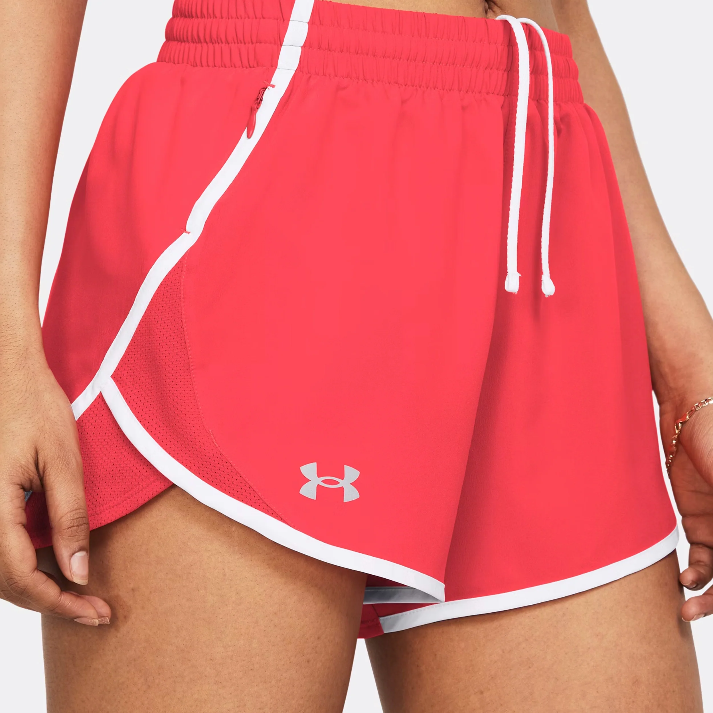 Fly By 3in Short de running Femmes - rouge, blanc - Image 6
