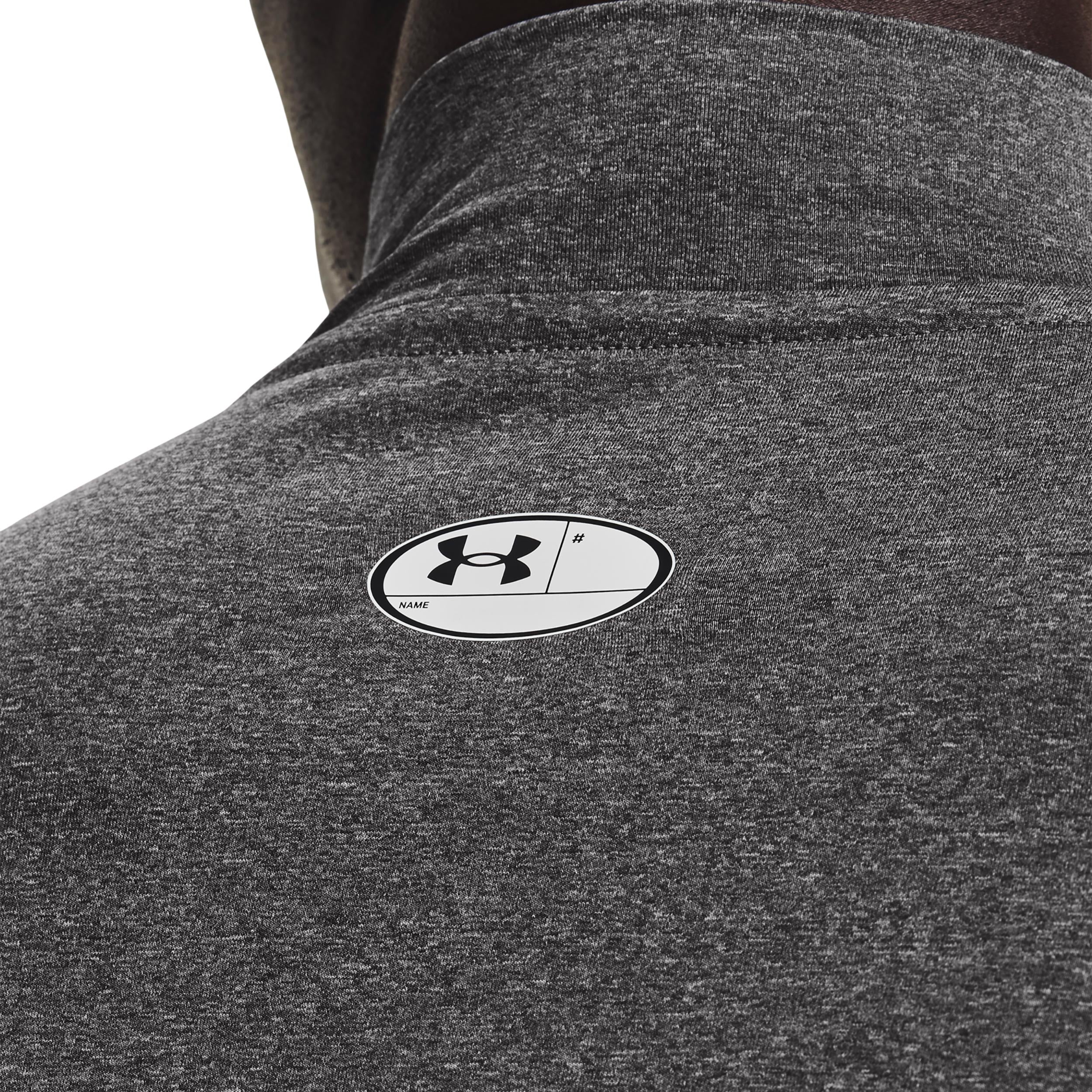 Heatgear Comp Mock Haut Manches Longues Hommes-Gris - Image 6
