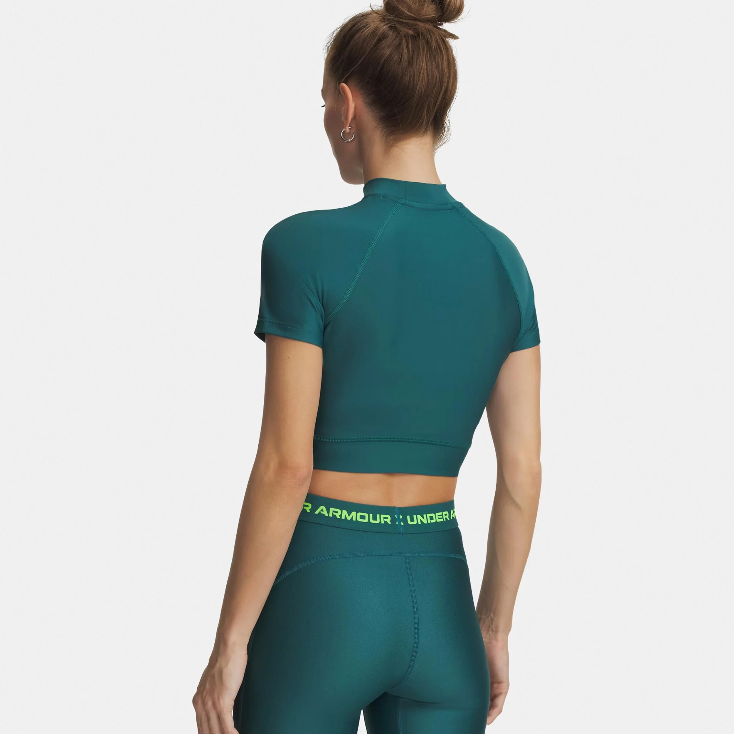 HeatGear Crop T-shirt Femmes-vert, vert - Image 2