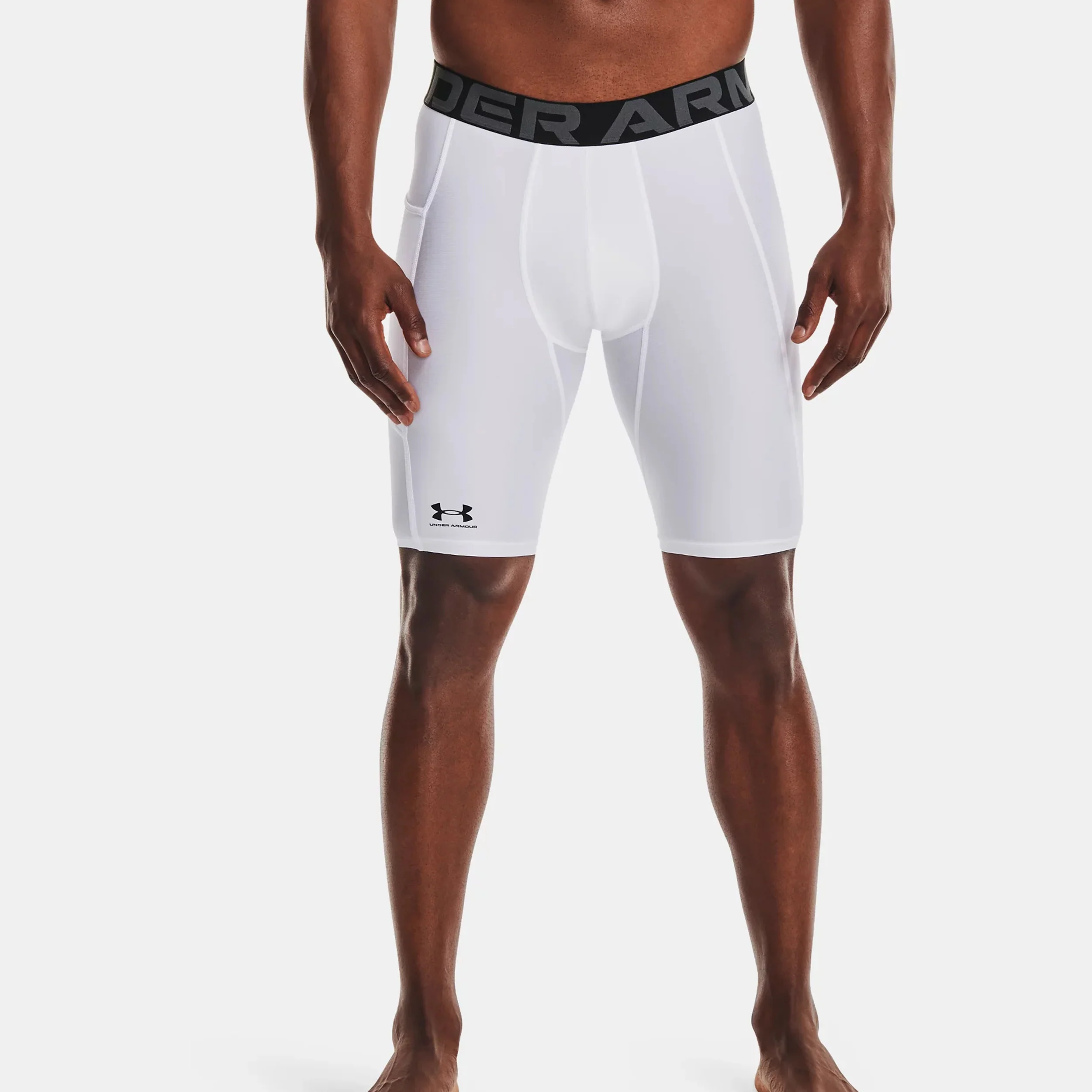 Heatgear Long Shorts Hommes-Blanc - Image 3