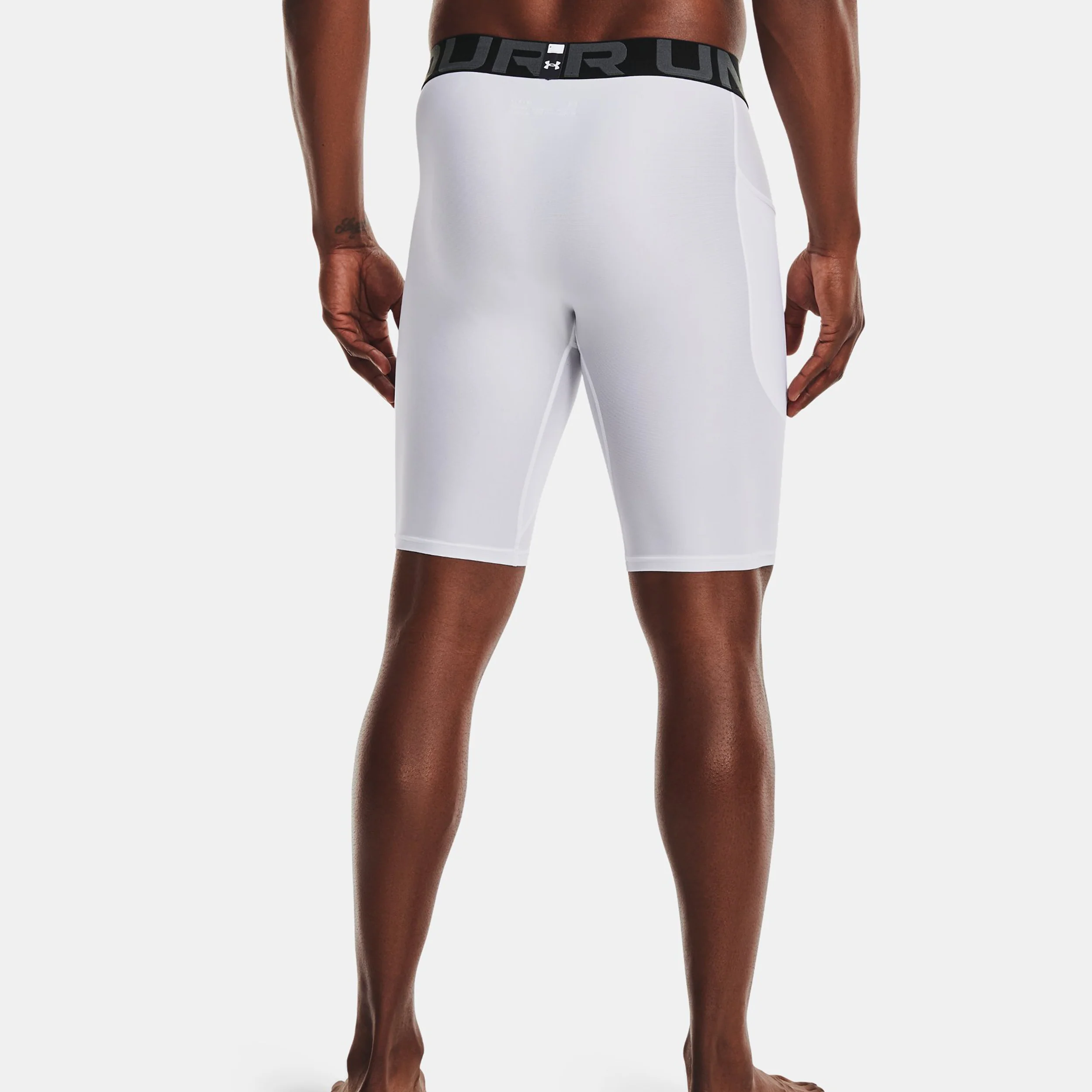 Heatgear Long Shorts Hommes-Blanc - Image 4