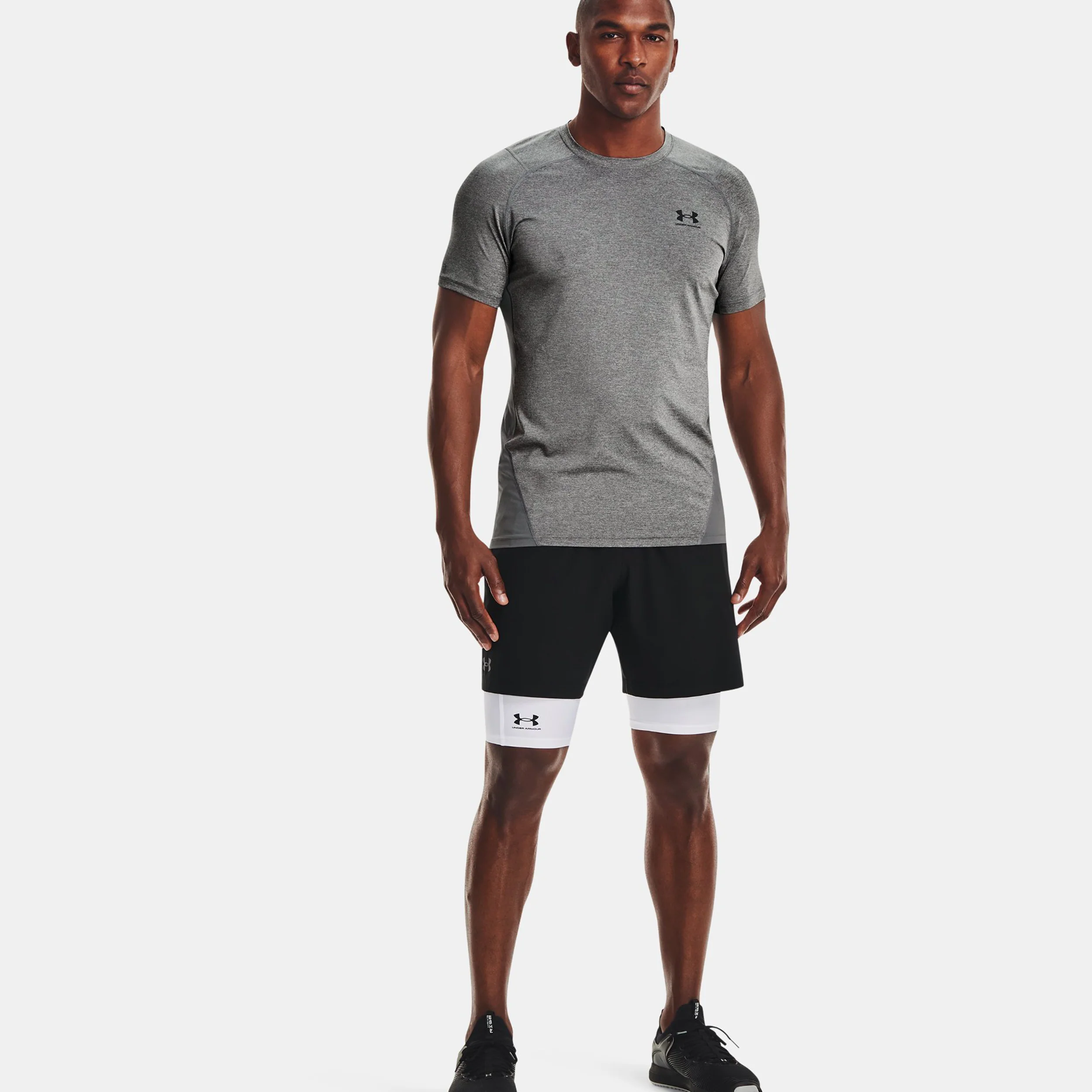 Heatgear Long Shorts Hommes-Blanc - Image 5