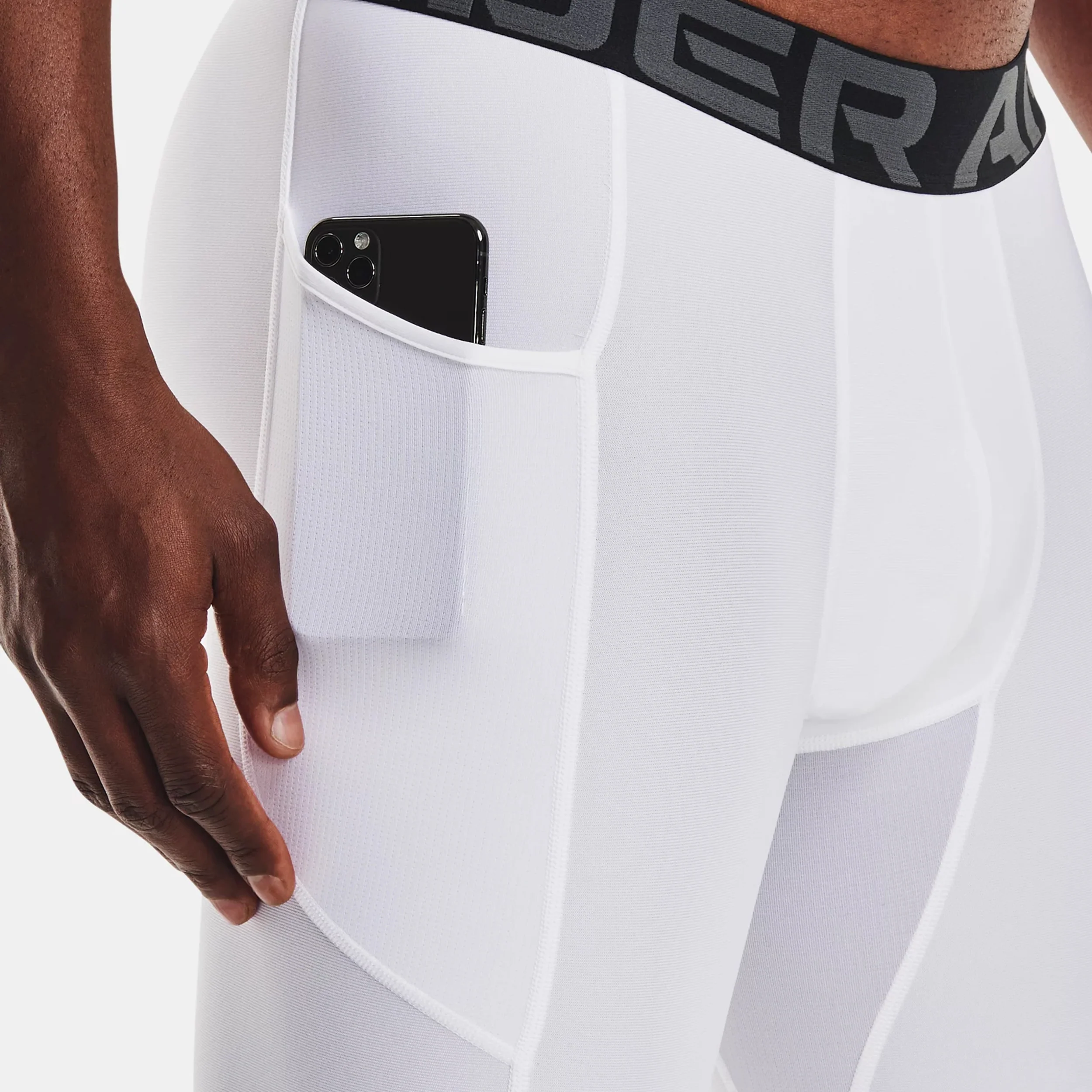 Heatgear Long Shorts Hommes-Blanc - Image 6