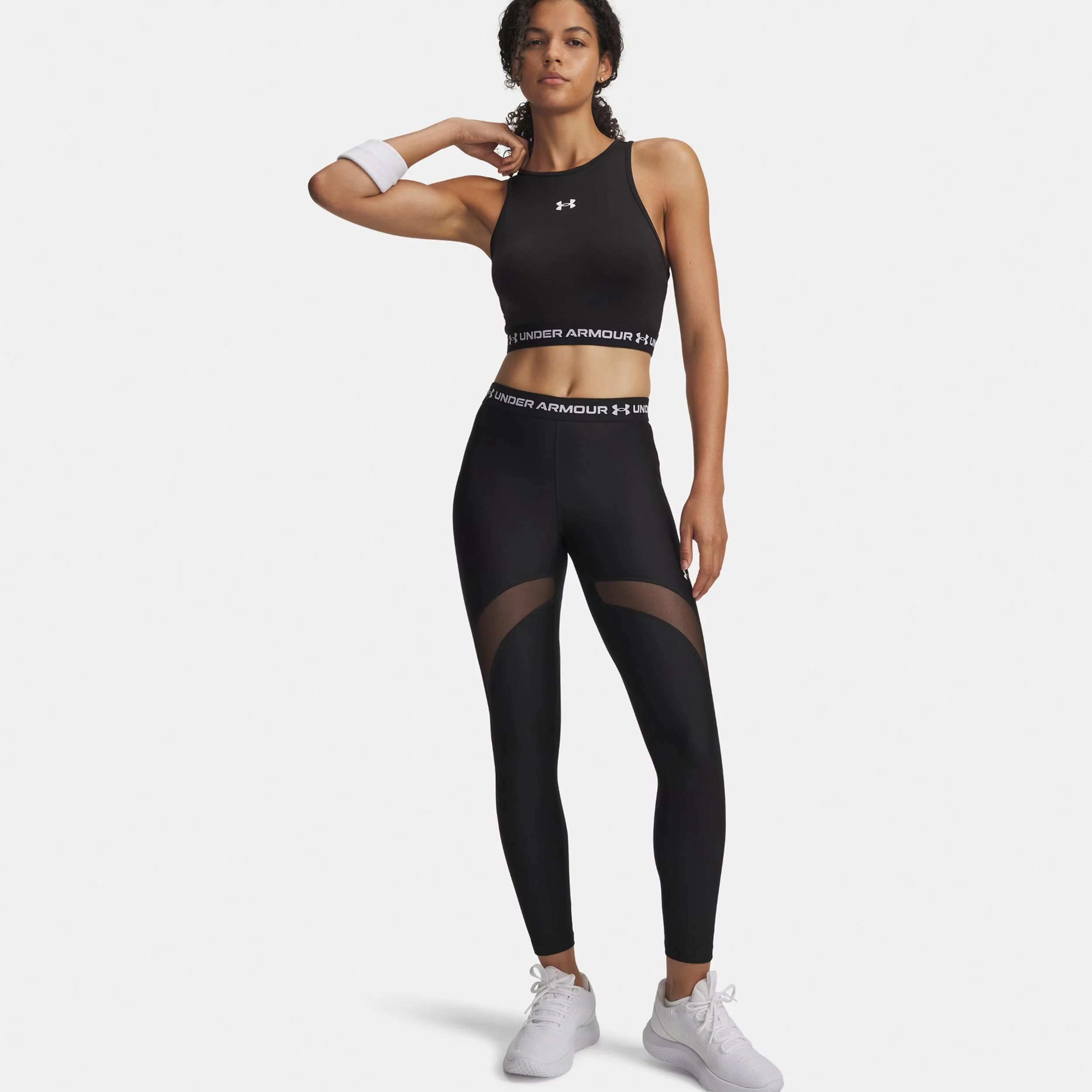HeatGear Mesh Collant tight Femmes-noir, blanc - Image 3