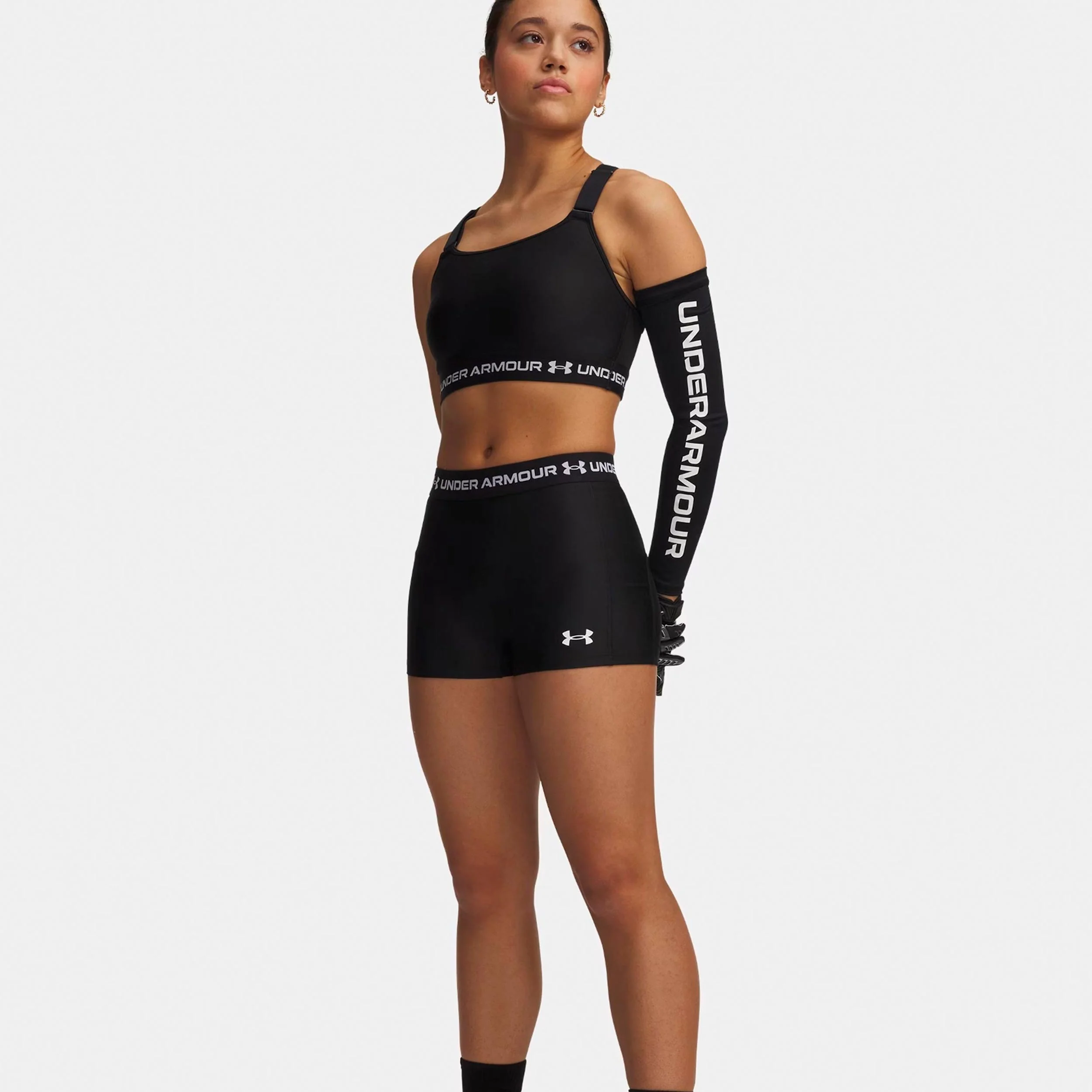 HeatGear Shorts Femmes-noir, blanc - Image 3