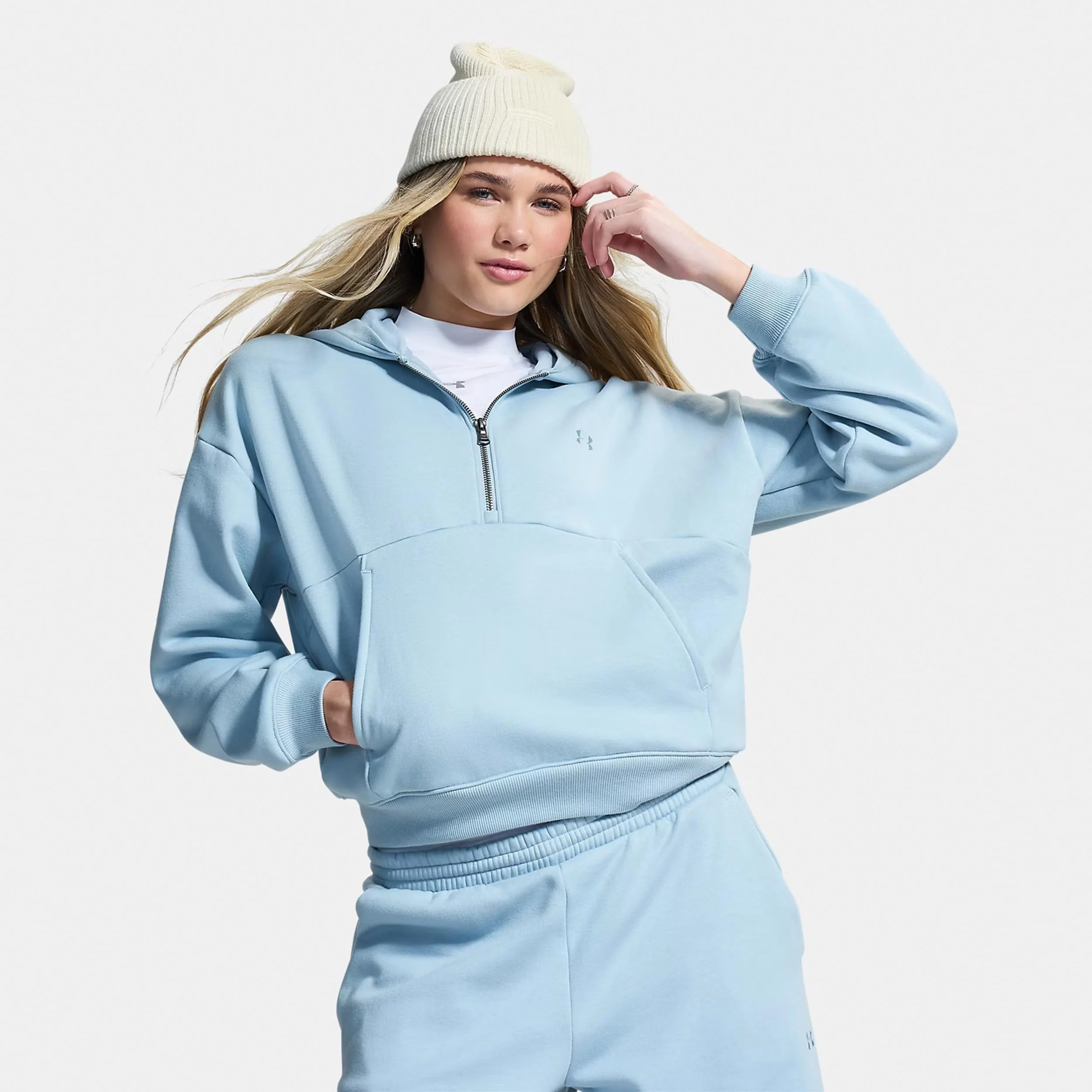 Icon Fleece Halfzip Sweat à capuche Femmes - bleu, bleu gris