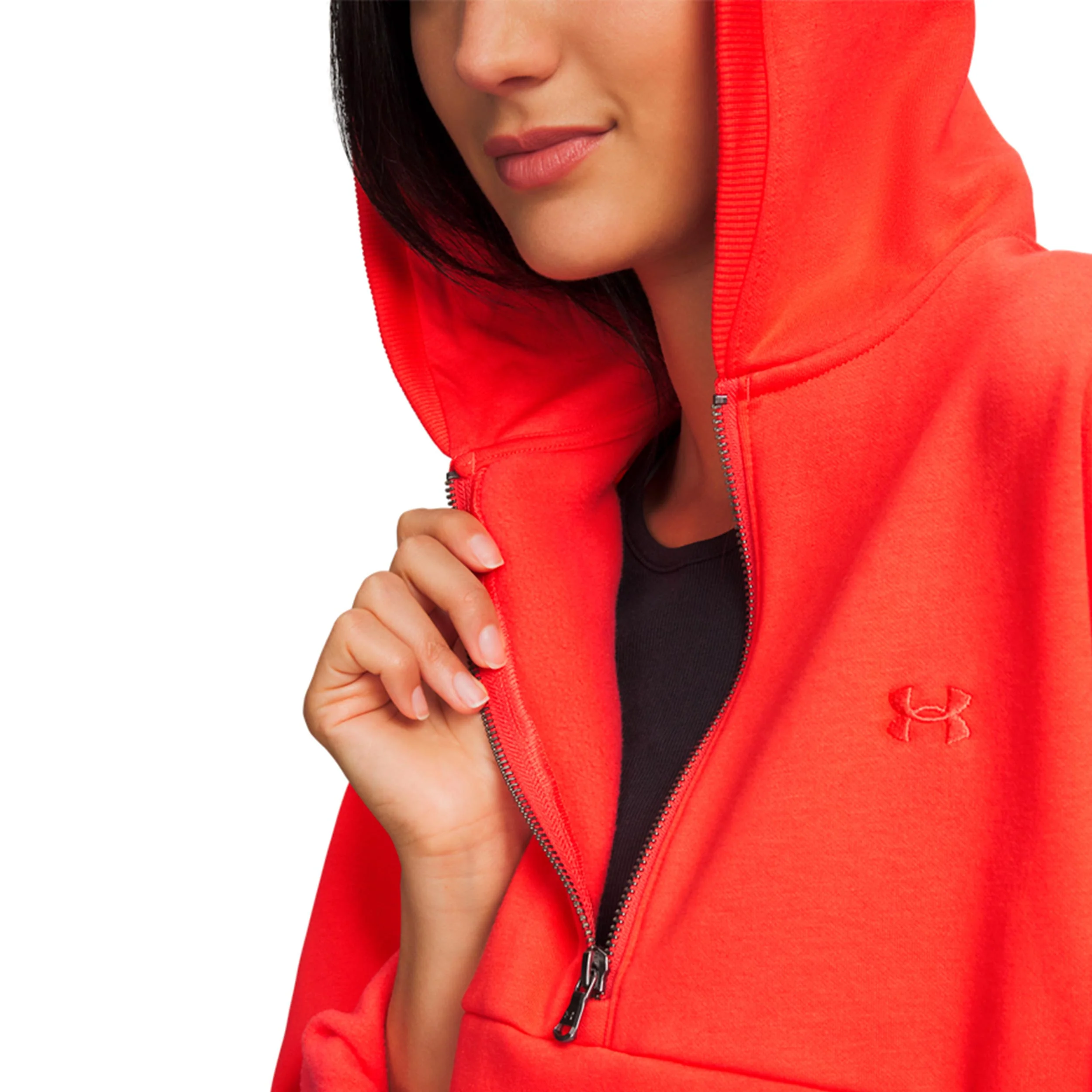 Icon Fleece Halfzip Sweat à capuche Femmes-rouge, rouge - Image 3