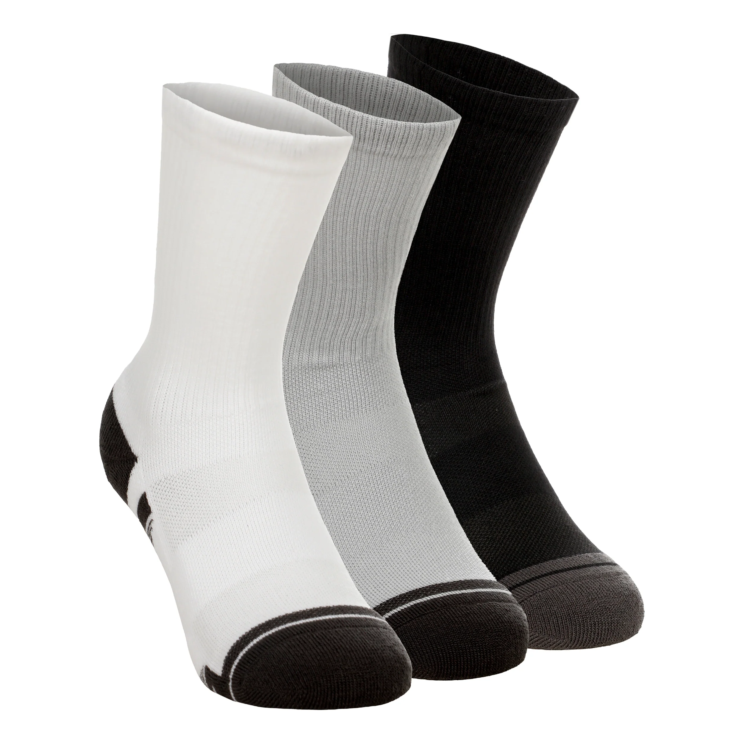 Performance Tech Crew Chaussettes de sport Pack de 3 Unisex - gris, gris foncé
