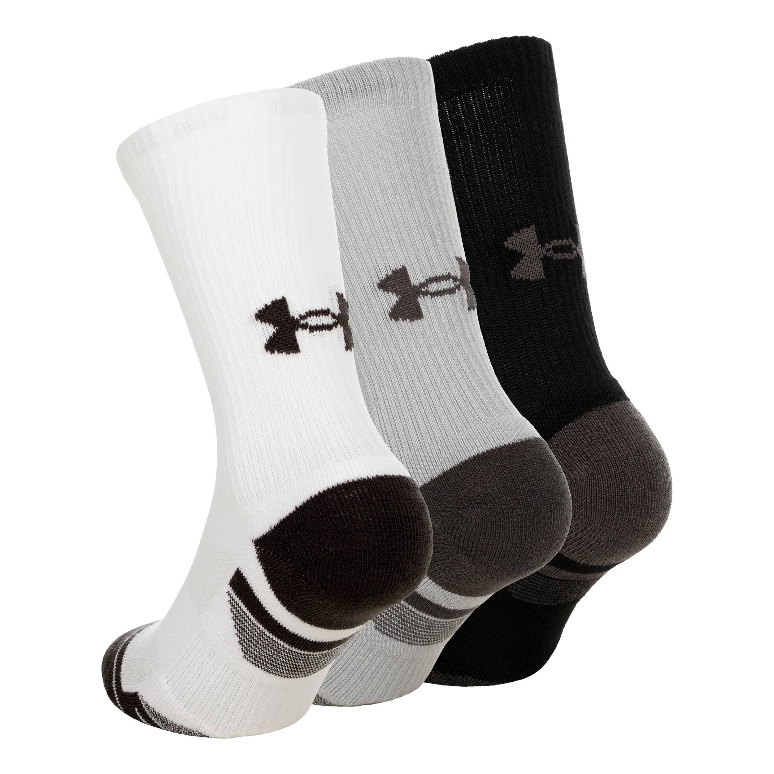 Performance Tech Crew Chaussettes de sport Pack de 3 Unisex - gris, gris foncé - Image 2