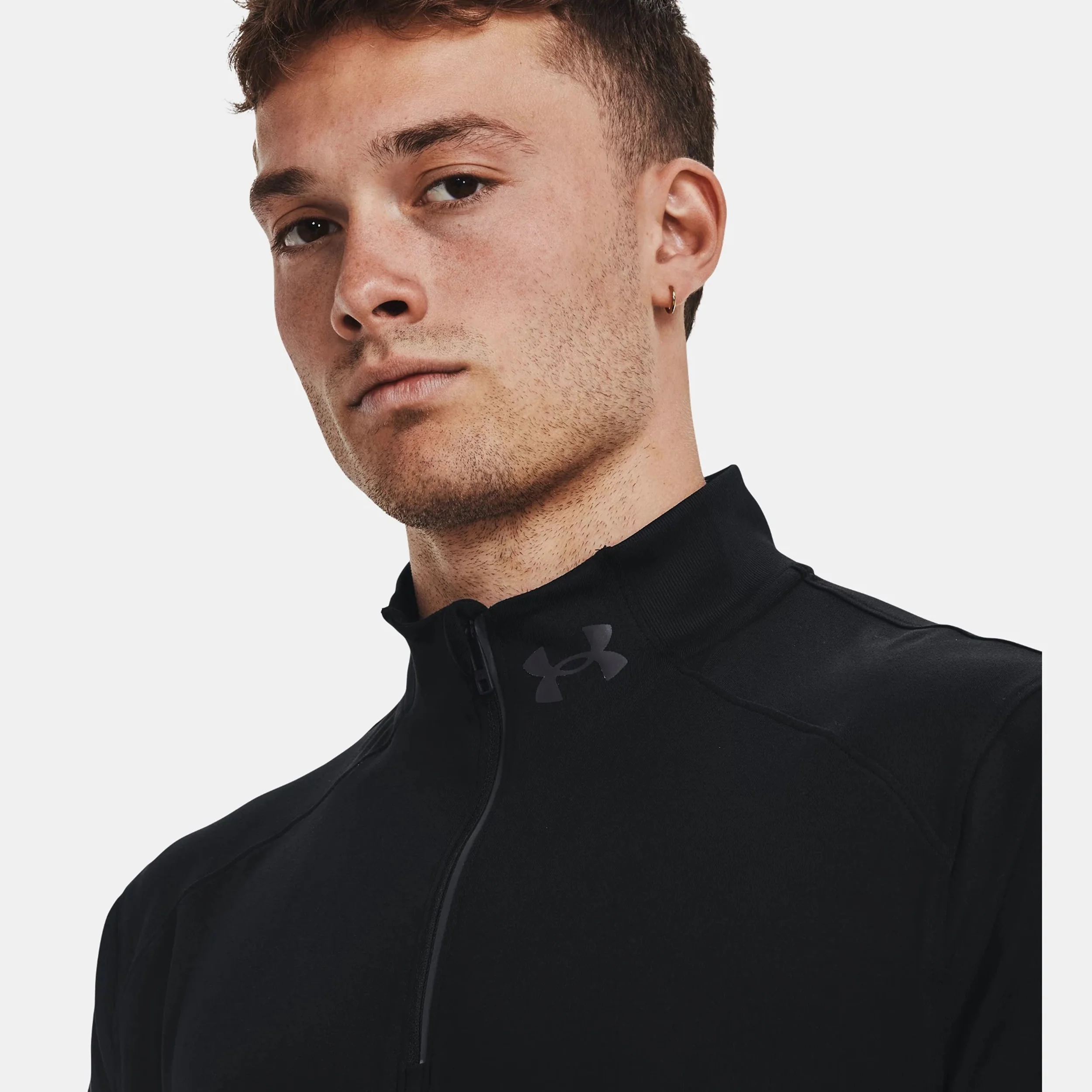 Qualifier Run 1/4 Zip Maillot De Course Hommes-Noir - Image 6