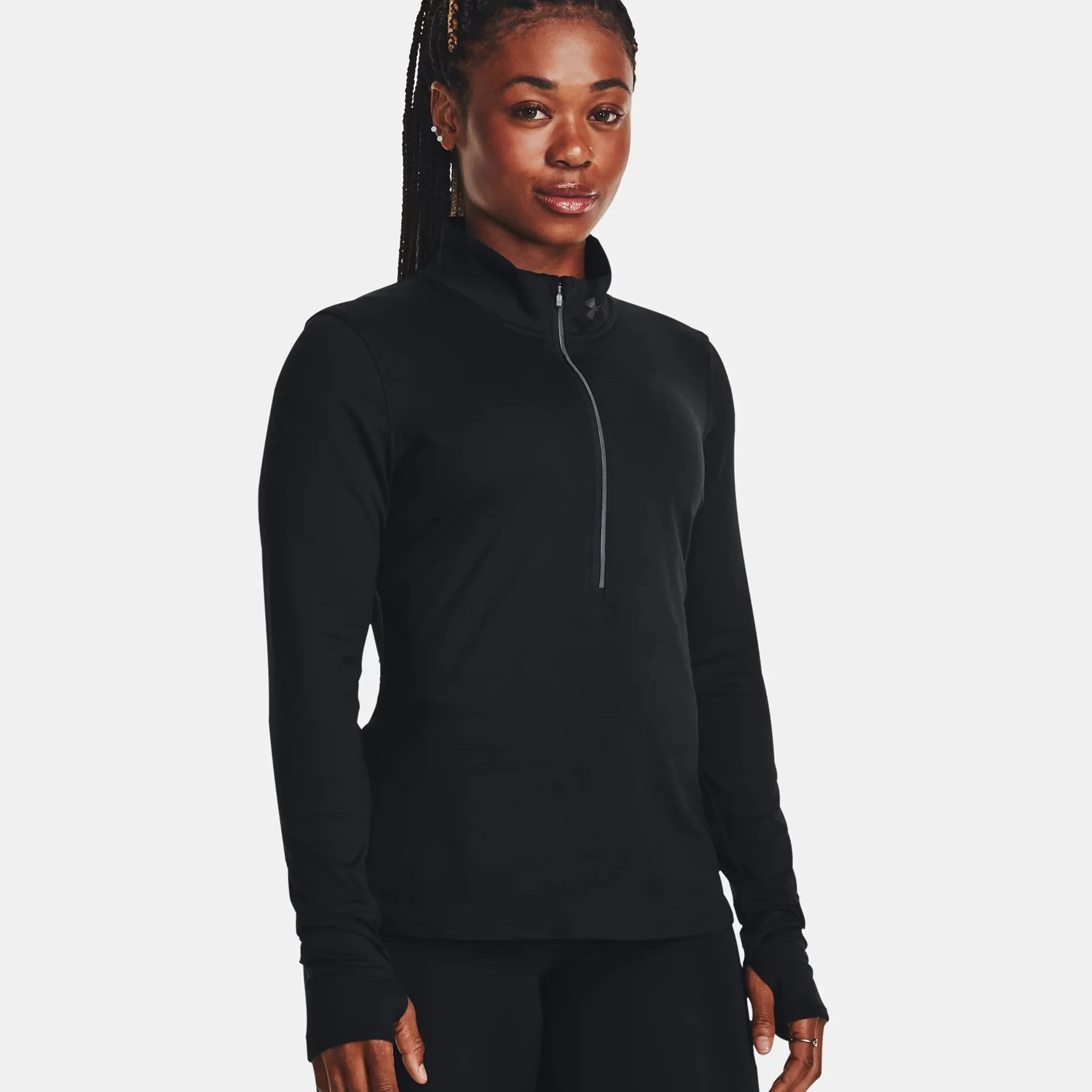 Qualifier Run Half-Zip Haut Manches Longues Femmes-Noir - Image 3