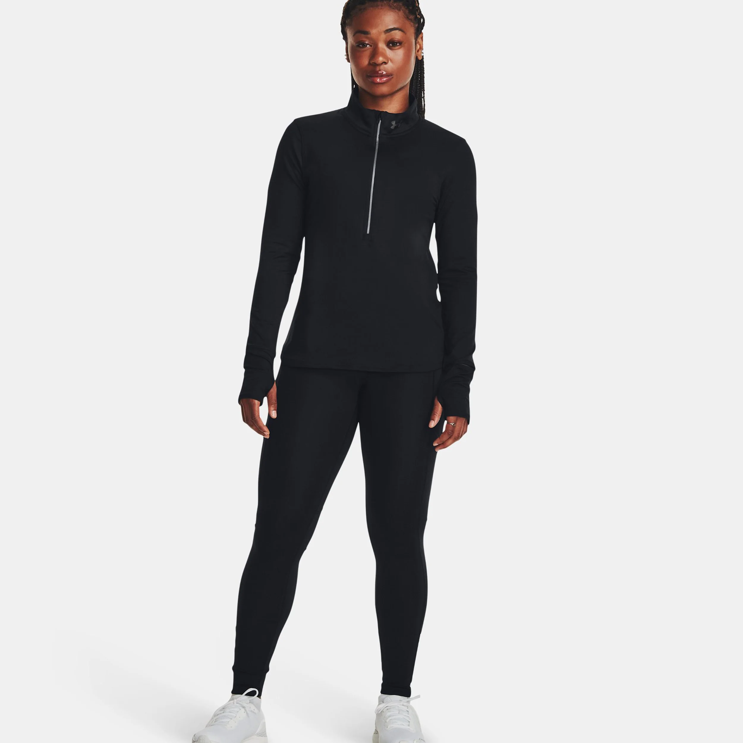Qualifier Run Half-Zip Haut Manches Longues Femmes-Noir - Image 9
