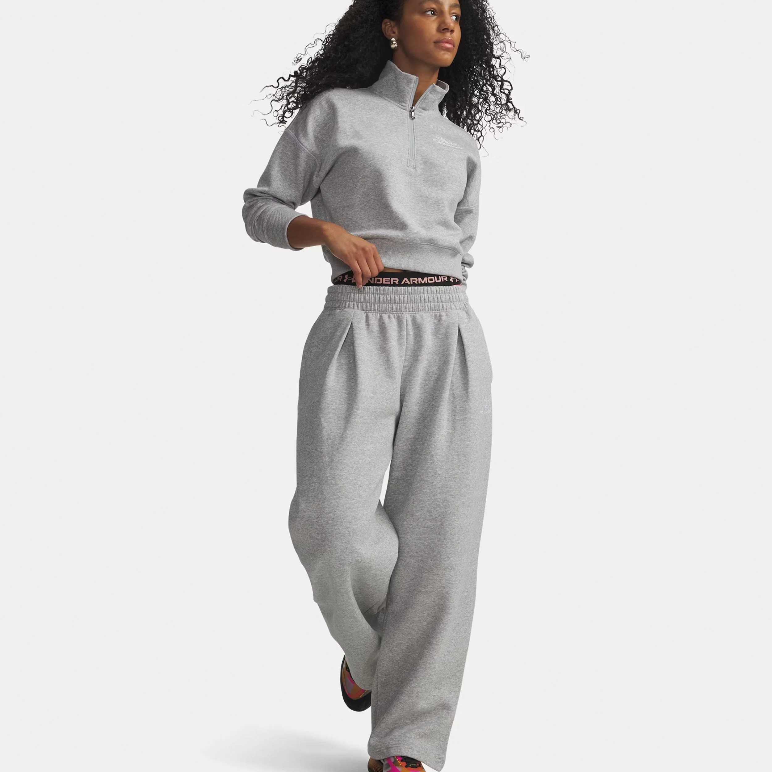 Rival Fleece Script Pantalon survêtement Femmes-gris - Image 3