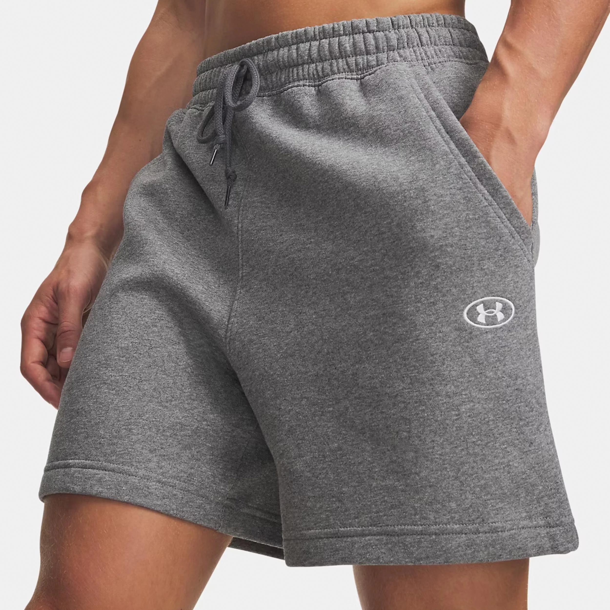 Rival Fleece Shorts Hommes - gris, blanc - Image 4