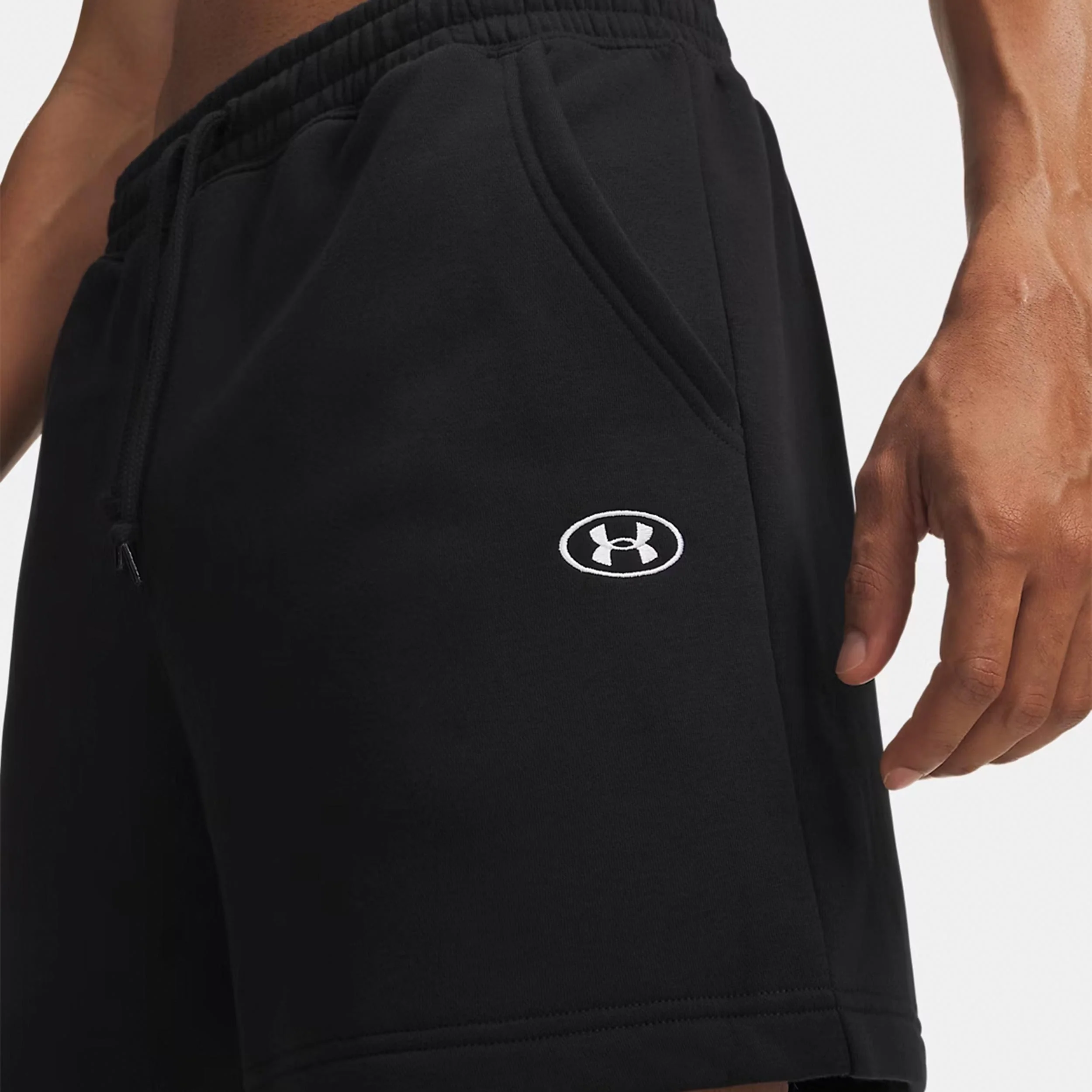 Rival Fleece Shorts Hommes - noir, blanc - Image 4
