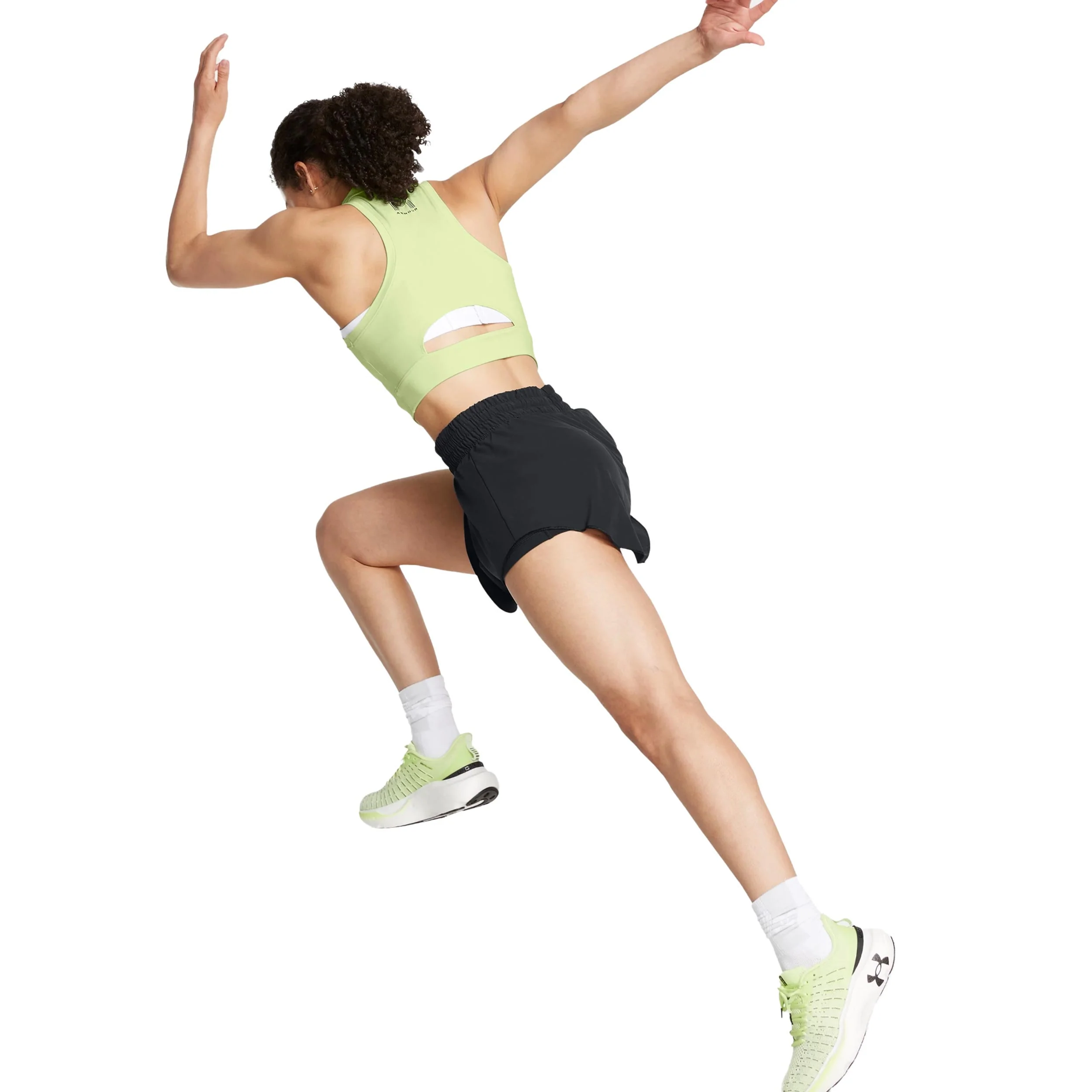 Run Anywhere Crop Maillot De Course Femmes-Vert - Image 5