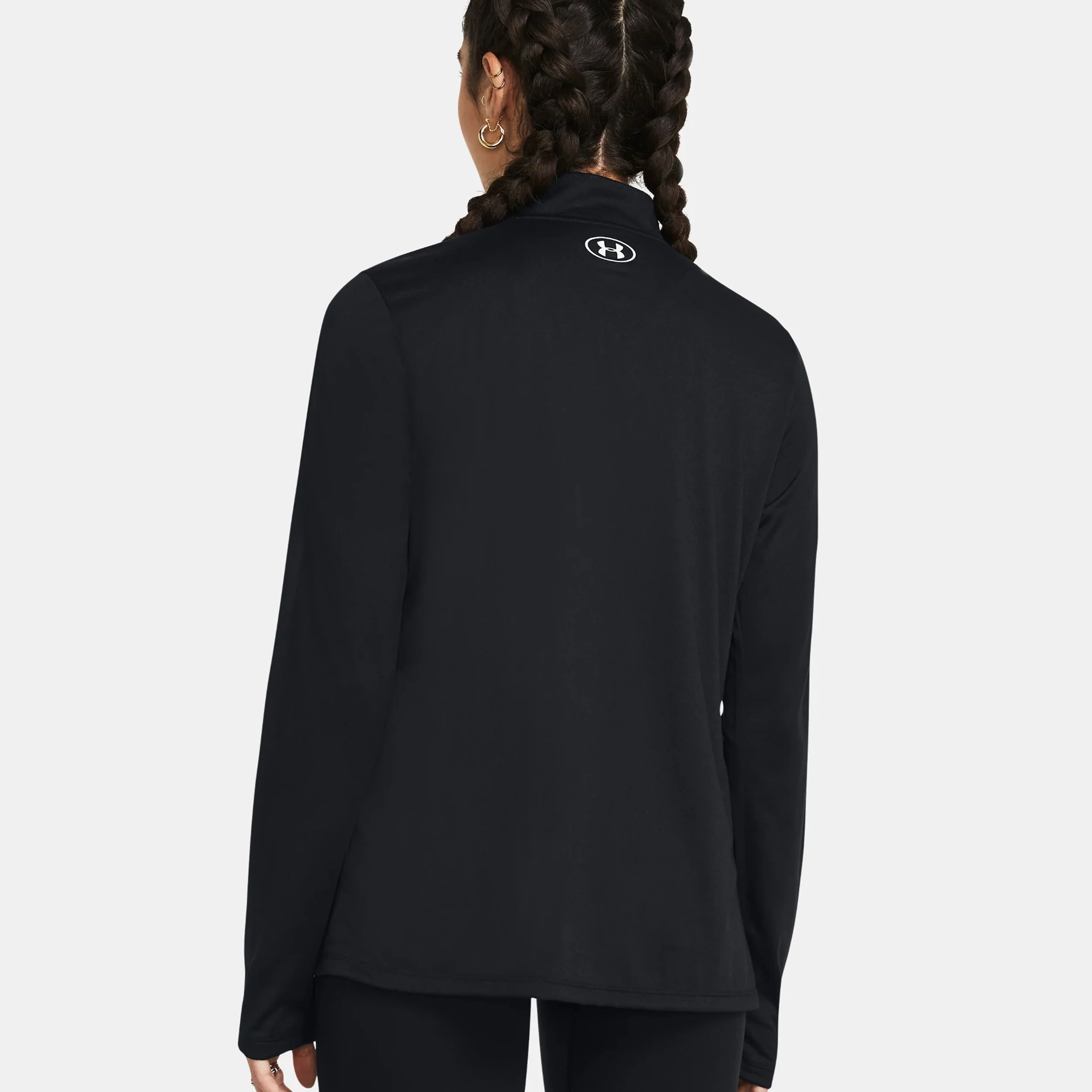 Tech 1/2 Zip Haut Manches Longues Femmes-Noir - Image 4