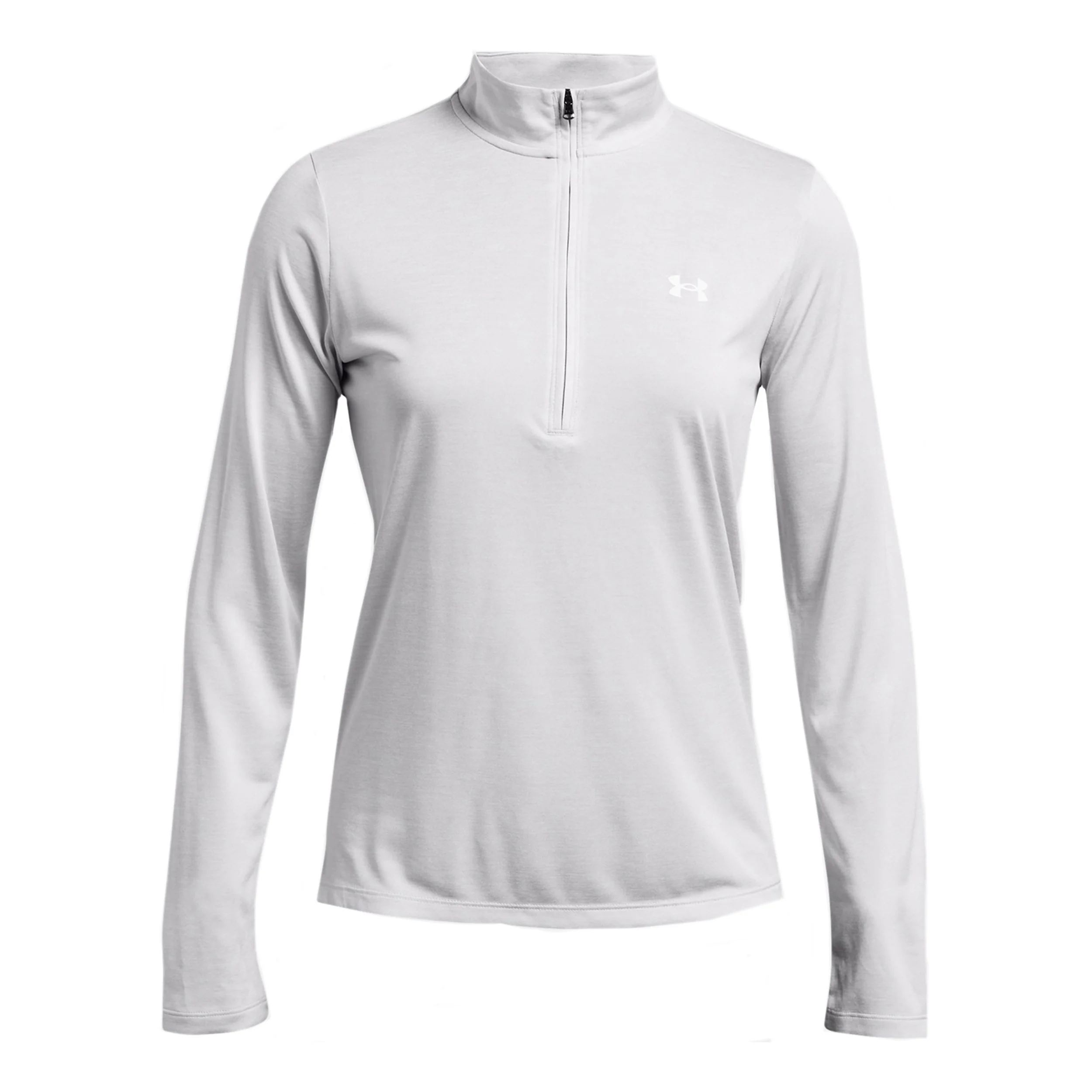 Tech Half-Zip Twist Haut Manches Longues Femmes-Gris