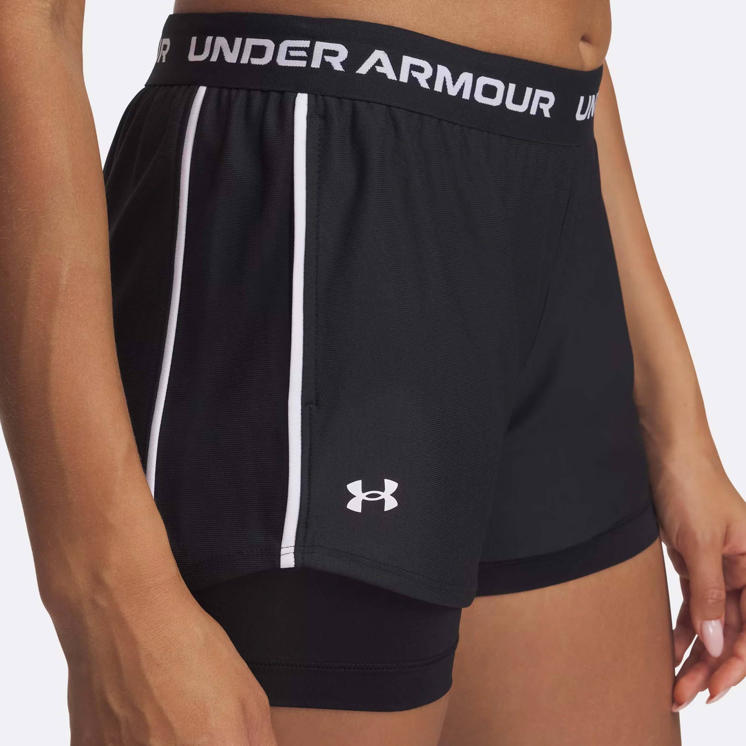 Tech Play Up 2in1 Short Avec Poche-balles Femmes-Noir - Image 3