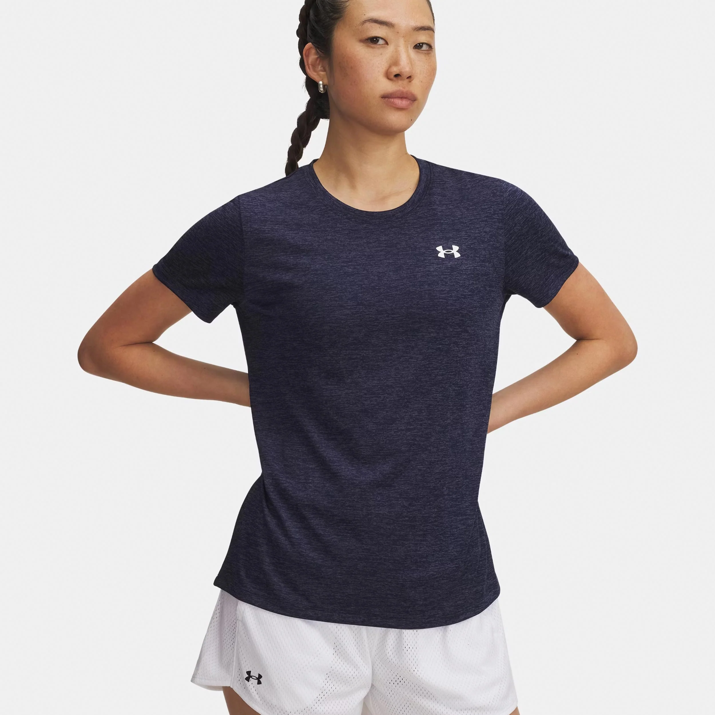 Tech Twist T-shirt Femmes-bleu, blanc