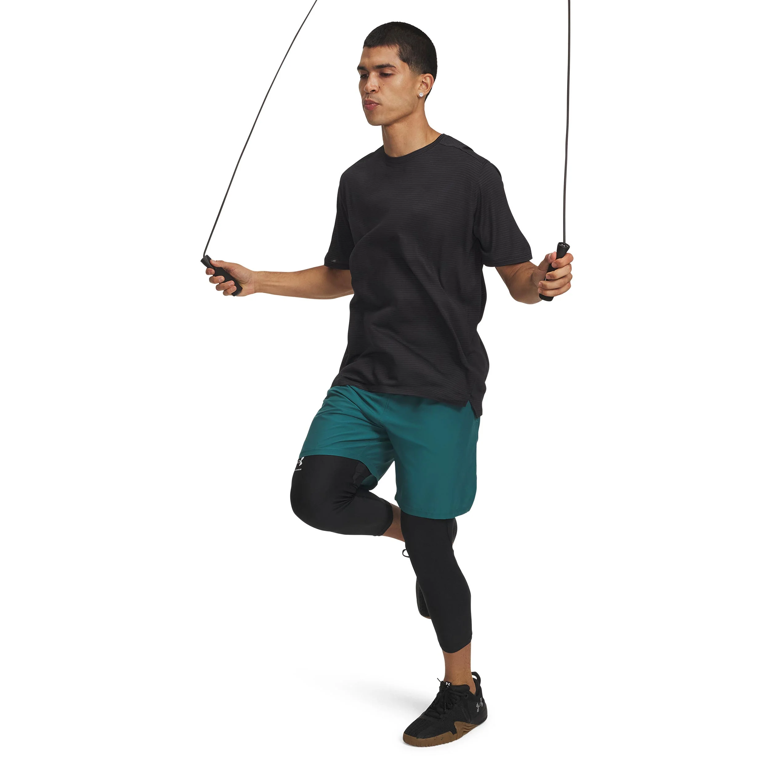 Tech Woven Shorts Hommes-vert, noir - Image 3