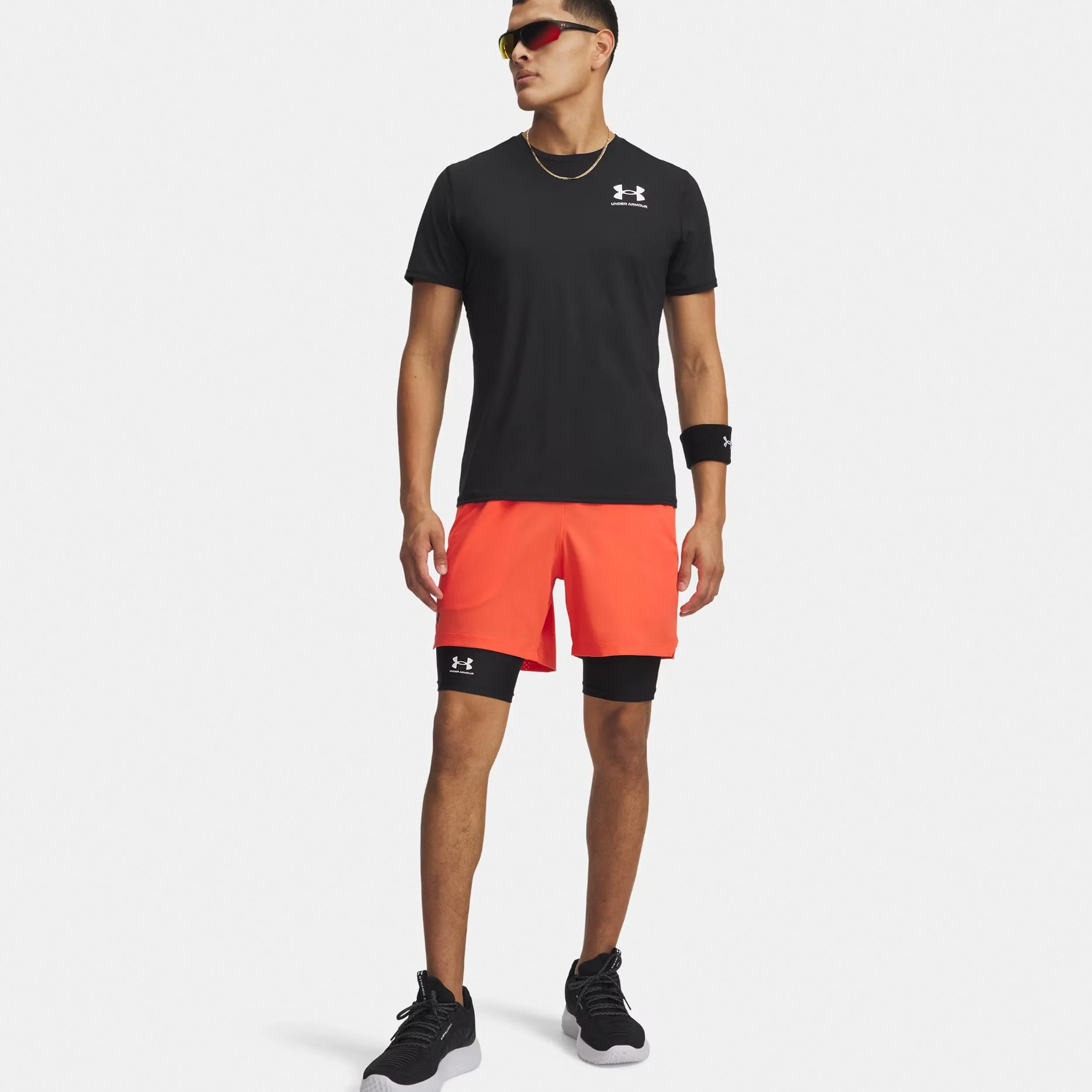 Vansih Woven 6in Shorts Hommes-rouge, noir mat - Image 3