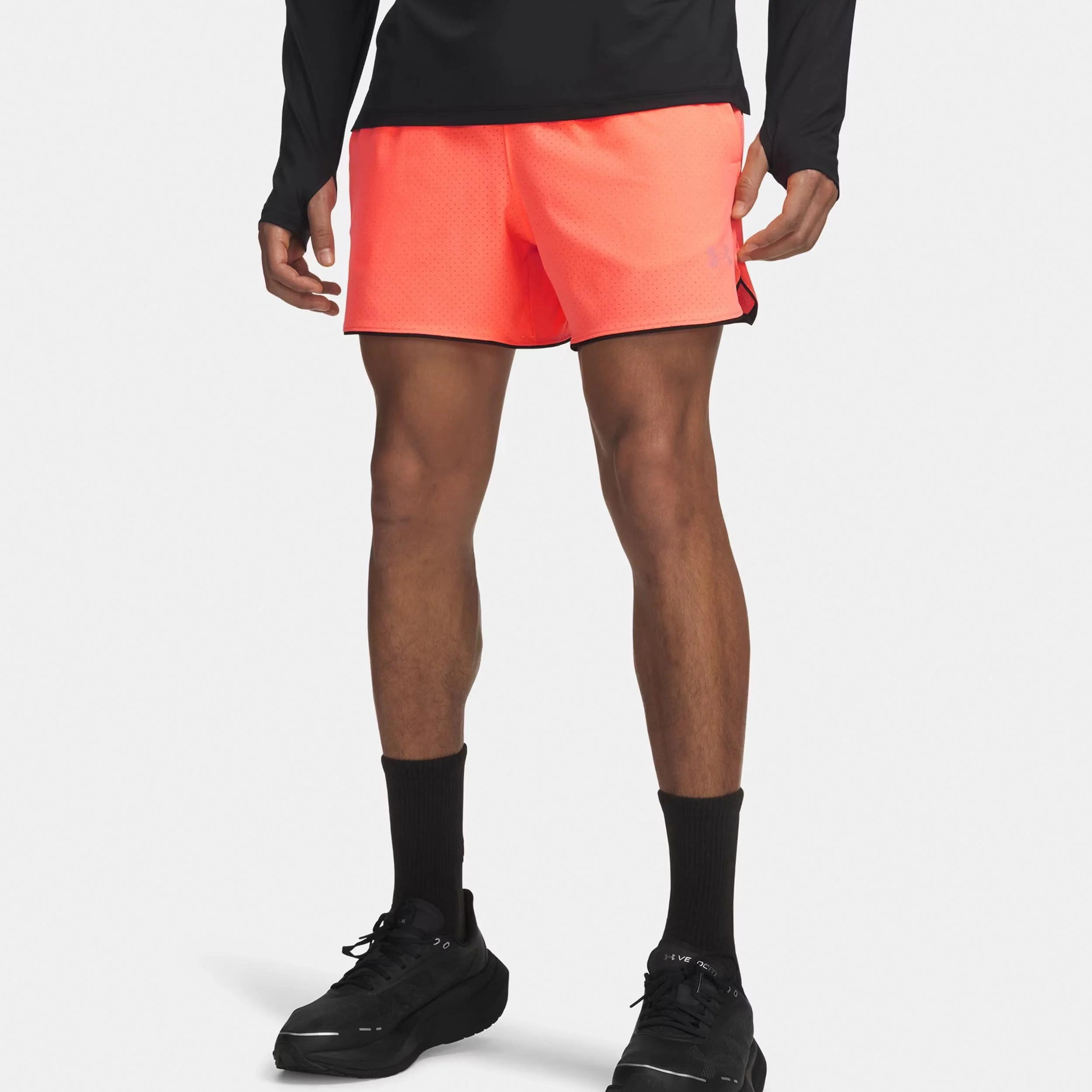 Velociti Pro Vent 5in Short de running Hommes - orange, argent