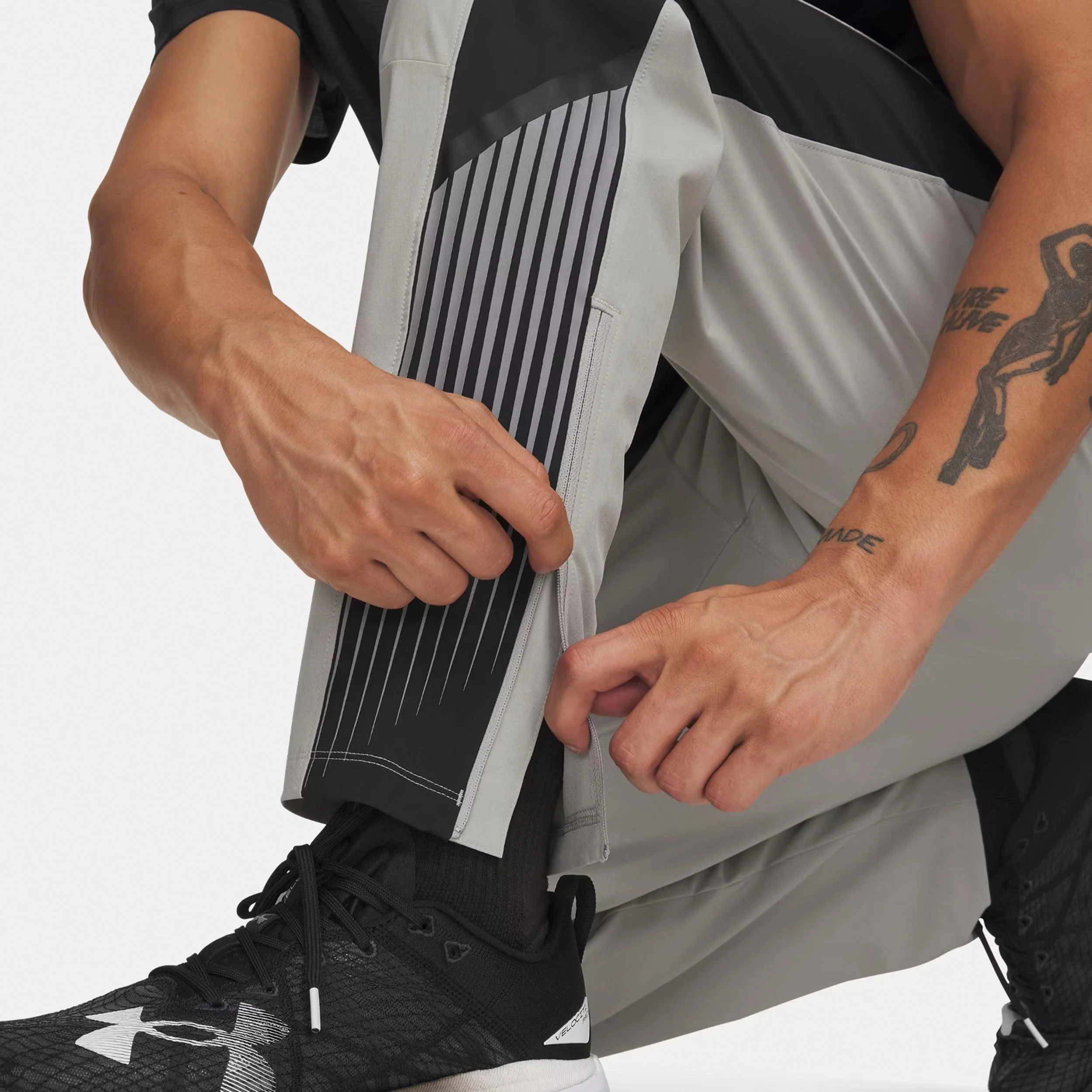 Velociti Storm Collant de running Hommes-gris, noir - Image 4
