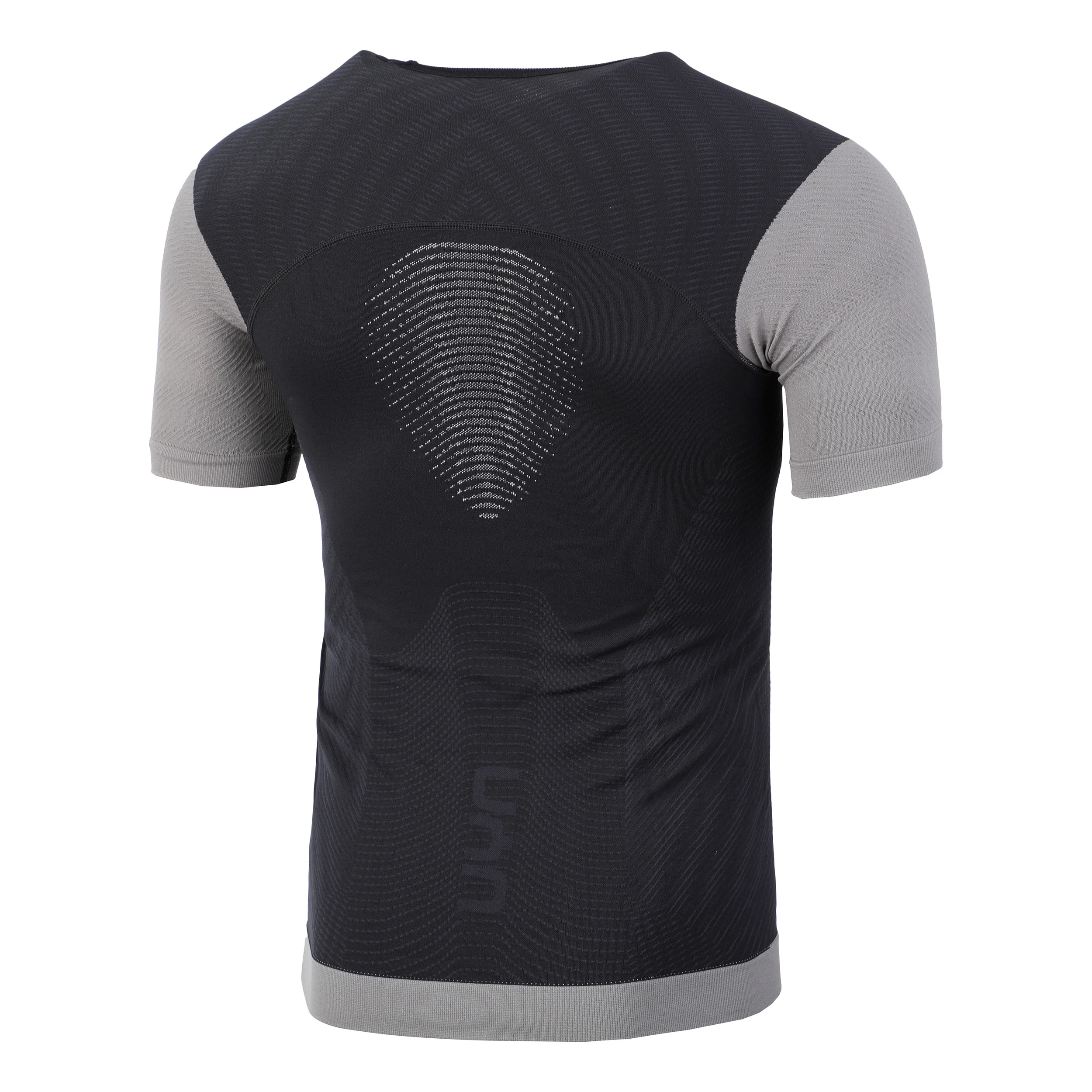 PB42 OW Maillot De Course Hommes-Noir,Gris - Image 2