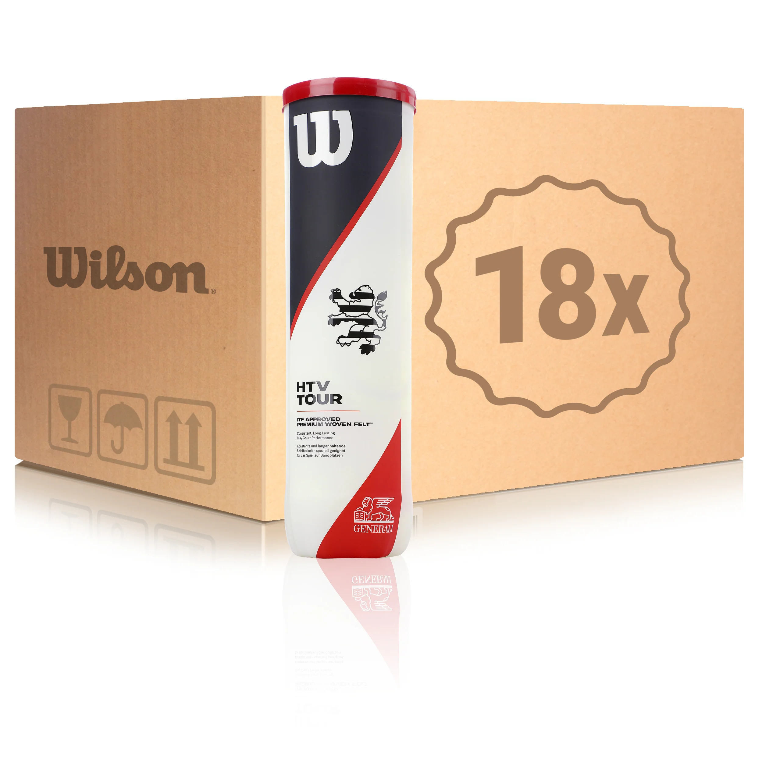 18 tubes de 4 HTV Tour En carton