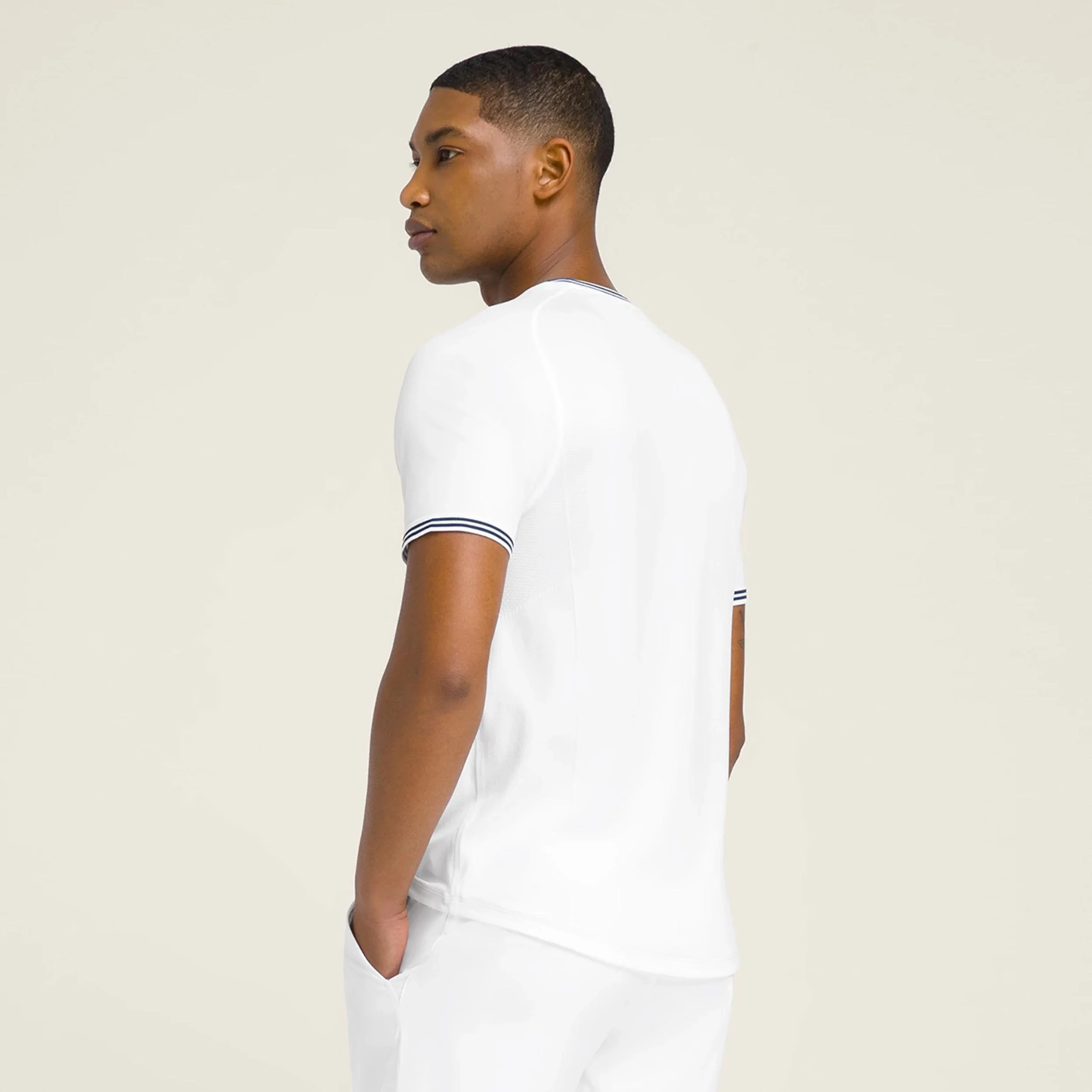 Court Performance Crew T-shirt Hommes-Blanc - Image 6