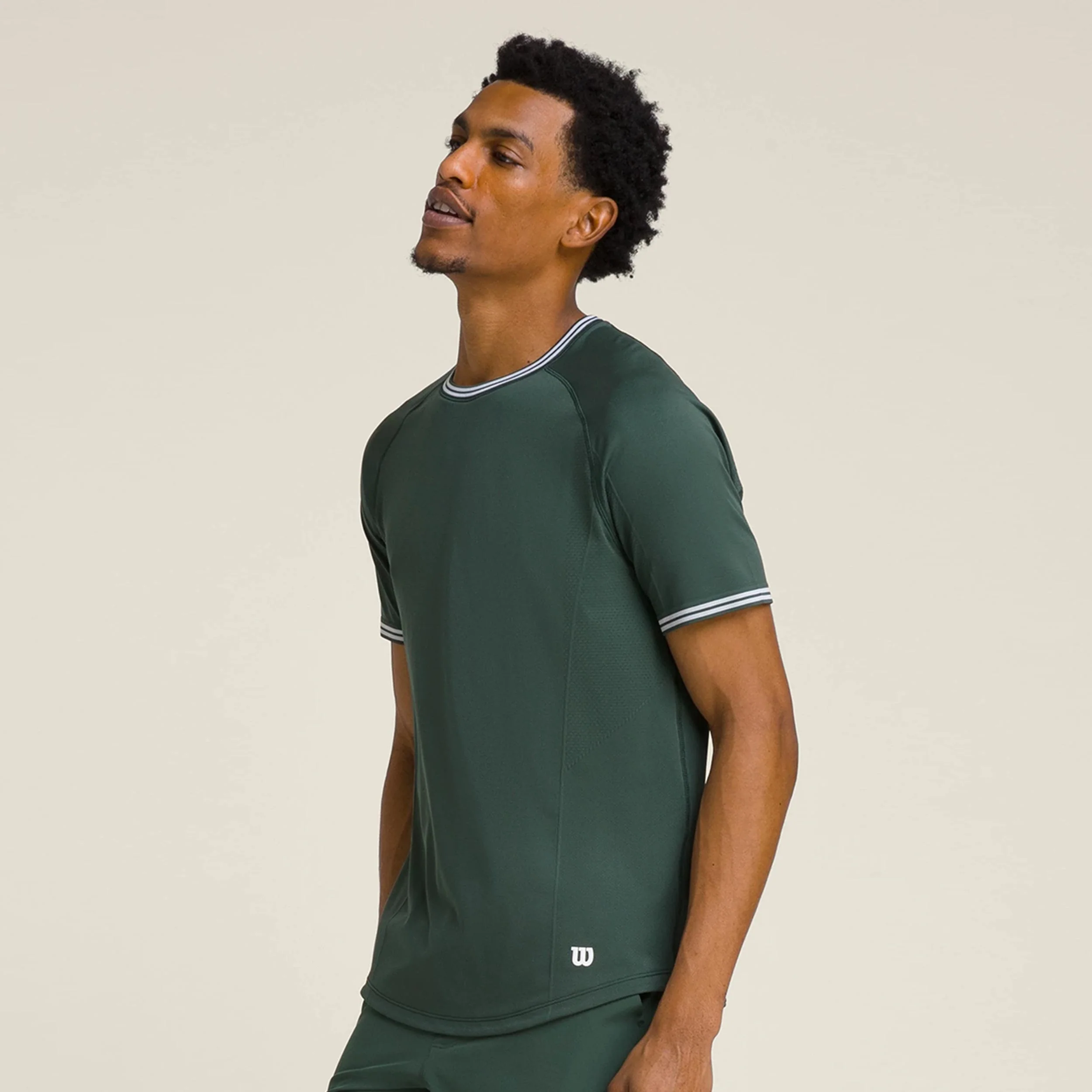 Court Performance Crew T-shirt Hommes-Vert Foncé - Image 7