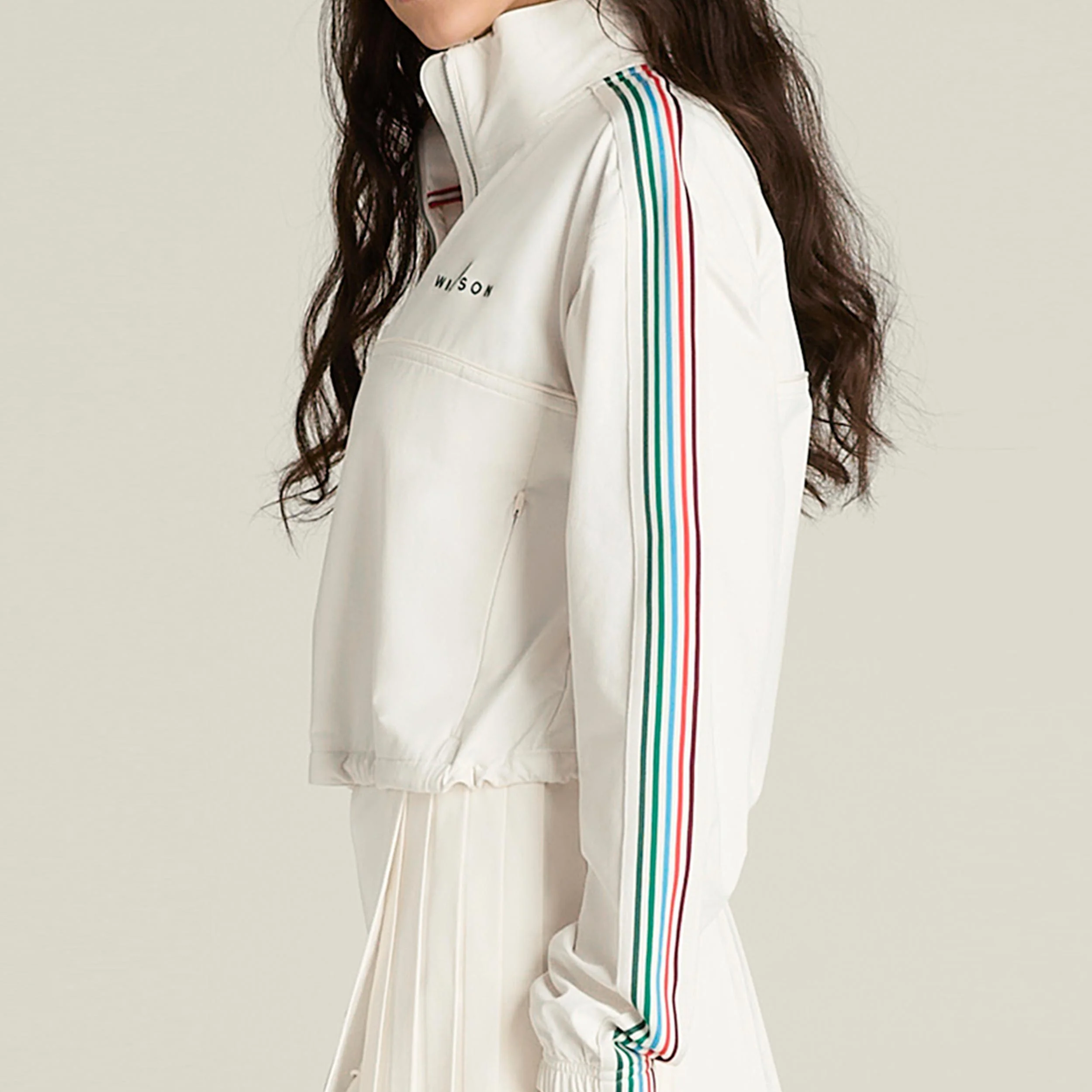Davenport Woven Veste de survêtement Femmes - blanc, multicouleur - Image 3