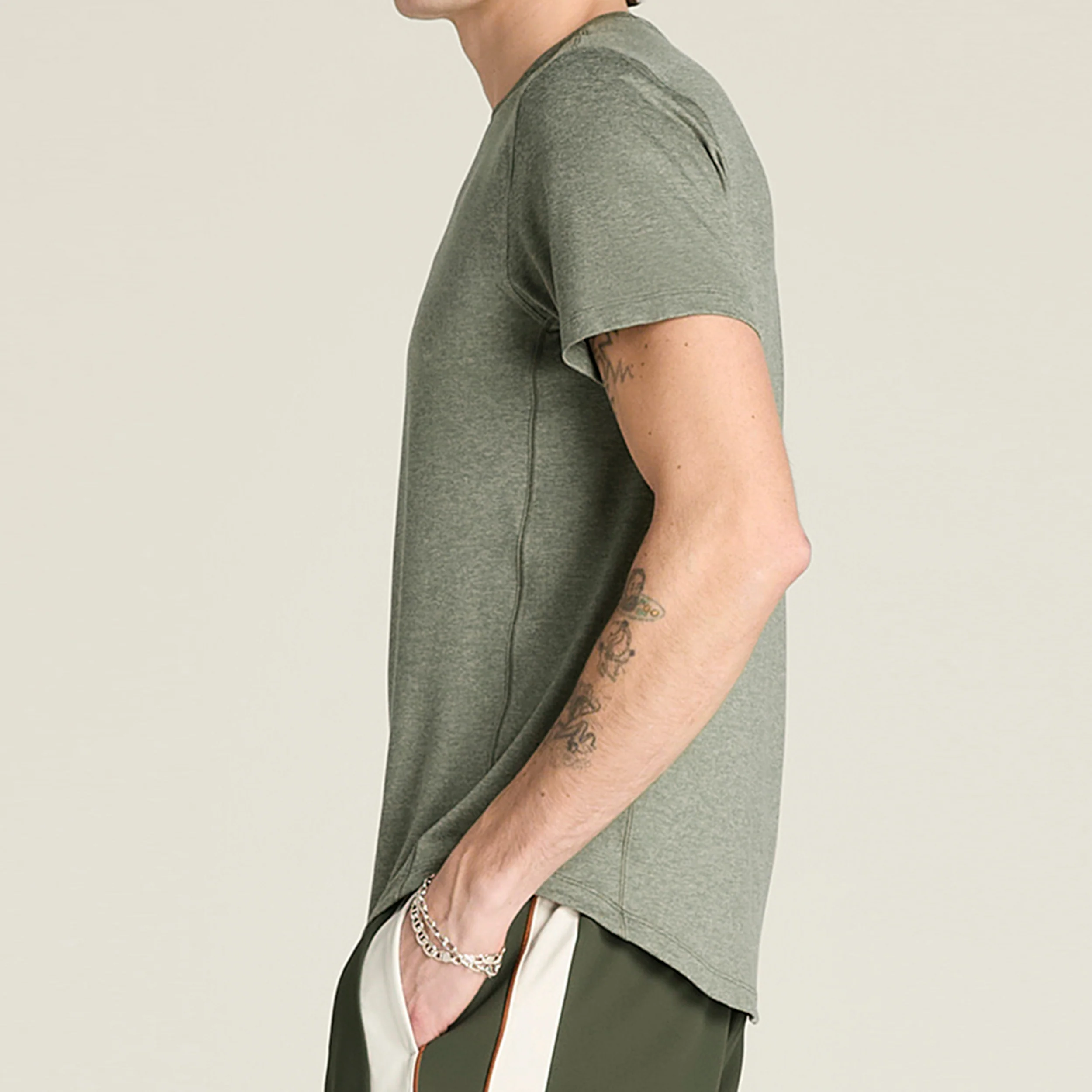 Everyday Performance T-shirt Hommes-vert olive - Image 3