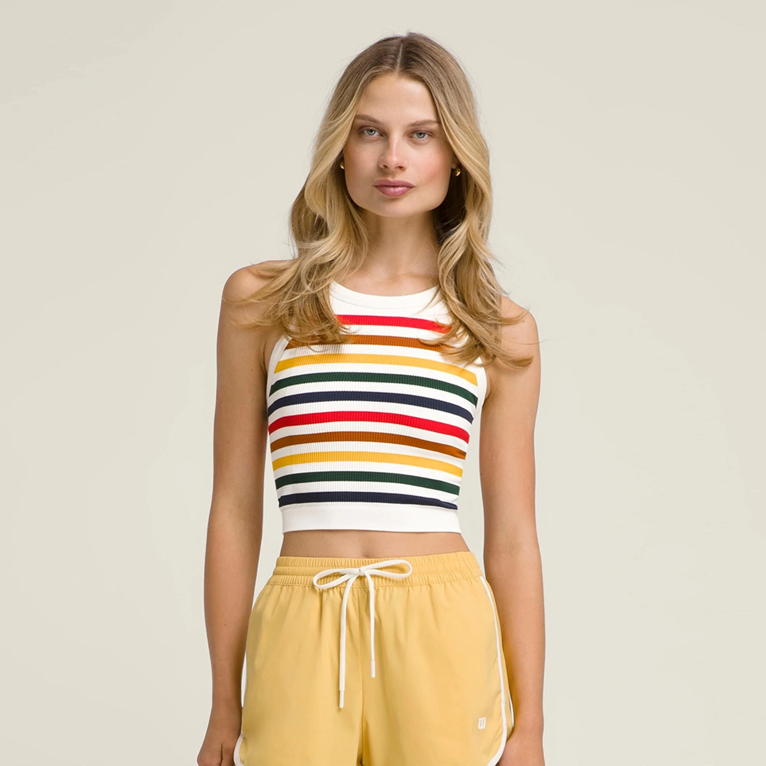 On The Daily Brami Débardeur Tank Top Femmes-Crème,Multicouleur - Image 3